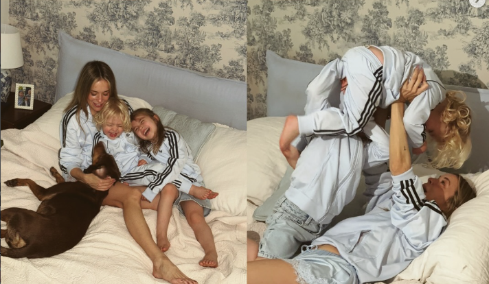 Marina Hoermanseder mit ihren beiden Kindern Lotti und Fritz