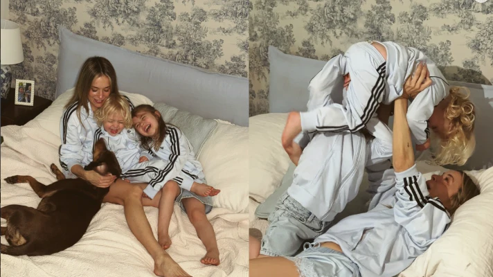 Marina Hoermanseder mit ihren beiden Kindern Lotti und Fritz