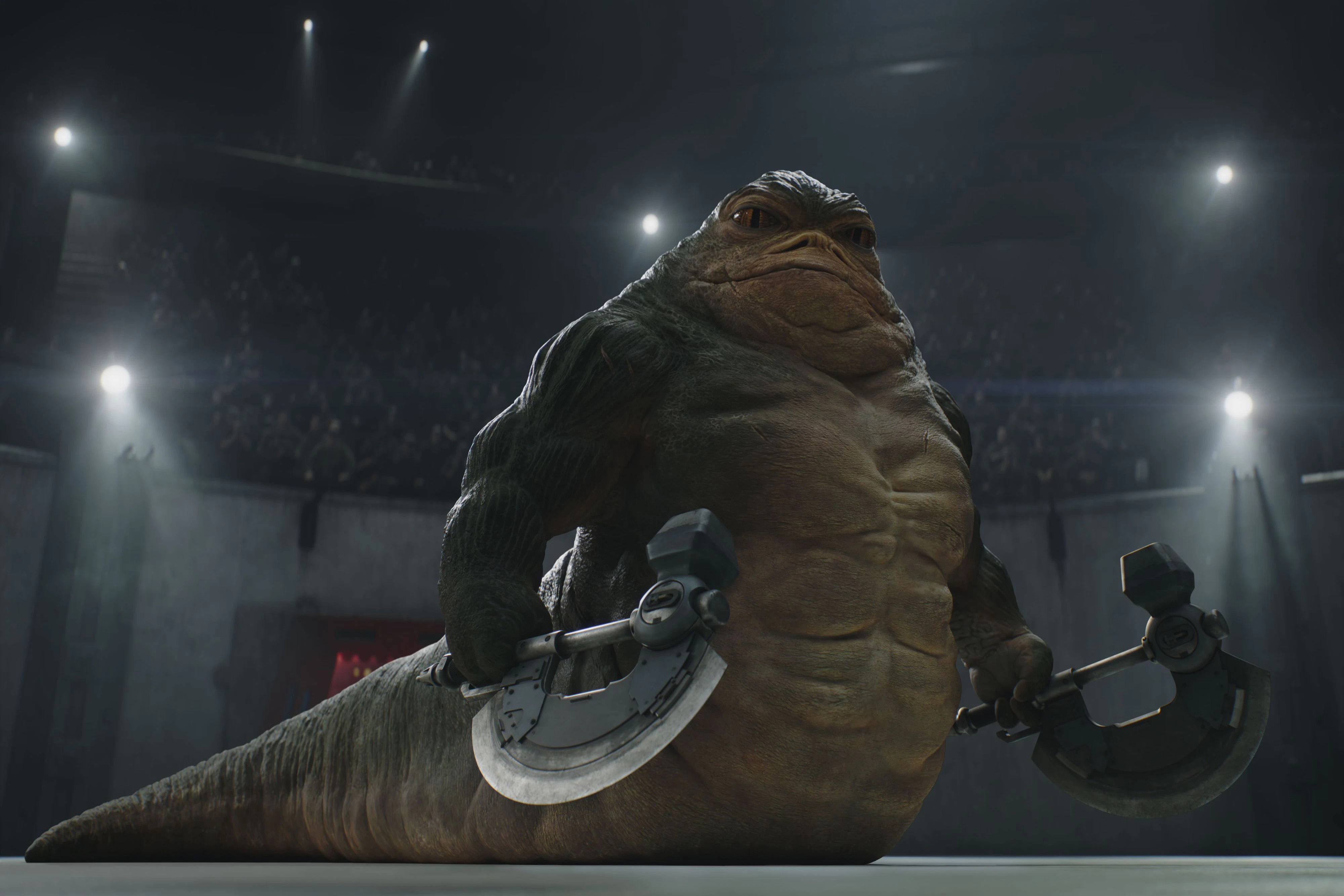 Rotta the Hutt, Sohn des großen Jabba, hat ebenfalls einen Auftritt in "Star Wars: The Mandalorian and Grogu"