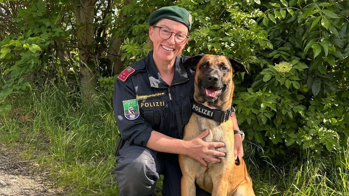 Polizeihund "Bruno" spürte den flüchtigen Mann auf.