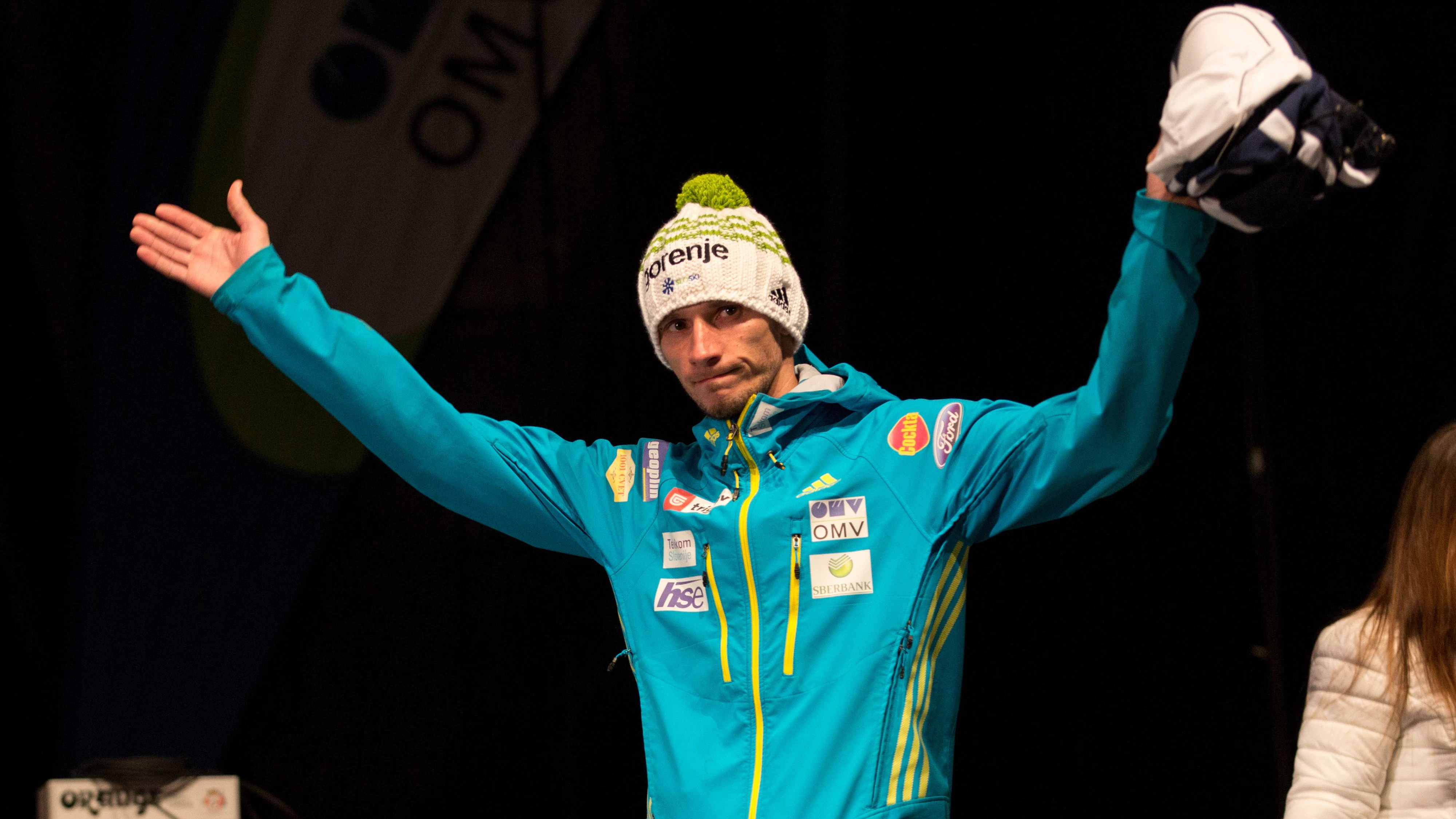 PLANICA,SLOVENIA,21.MAR.15 - NORDIC SKIING, SKI JUMPING, SKI FLYING - FIS World Cup Final, ski flying hill, men, bib draw. Image shows Robert Kranjec (SLO). Photo: GEPA pictures/ Matic Klansek