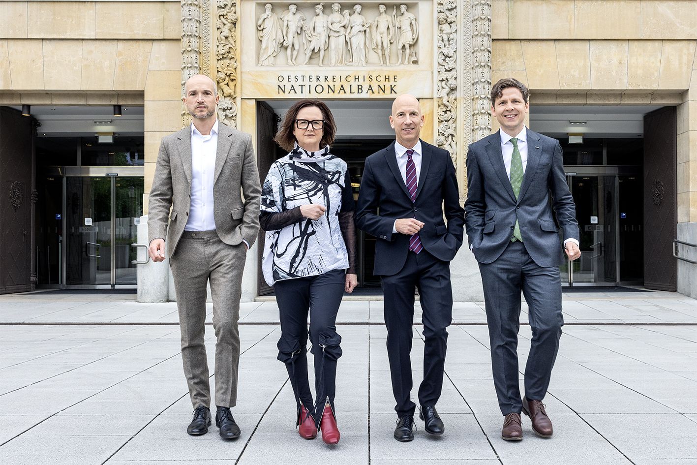 Direktorium der Nationalbank: Josef Meichenitsch, Vize-Gouverneurin Edeltraud Stiftinger, Gouverneur Martin Kocher, Thomas Steiner.