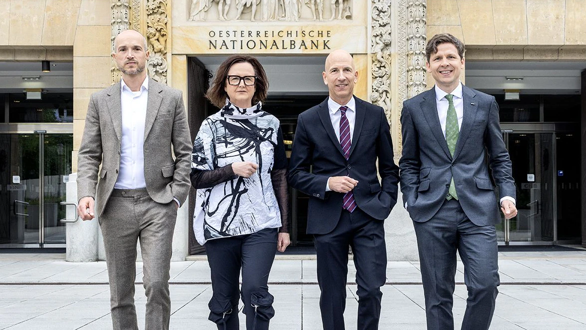 Direktorium der Nationalbank: Josef Meichenitsch, Vize-Gouverneurin Edeltraud Stiftinger, Gouverneur Martin Kocher, Thomas Steiner.