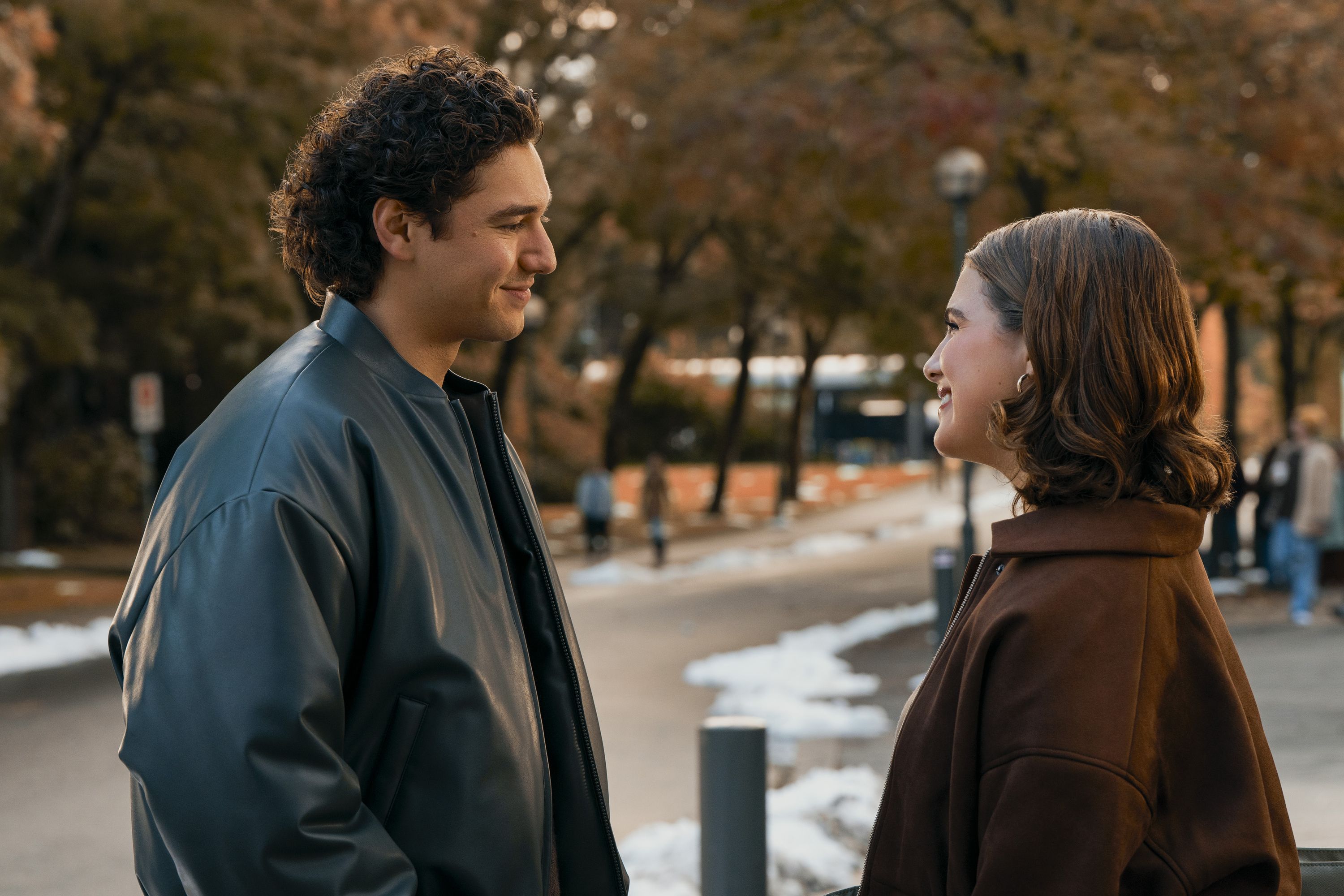 Garrett Graham (Belmont Cameli) and Hannah Wells (Ella Bright) in 