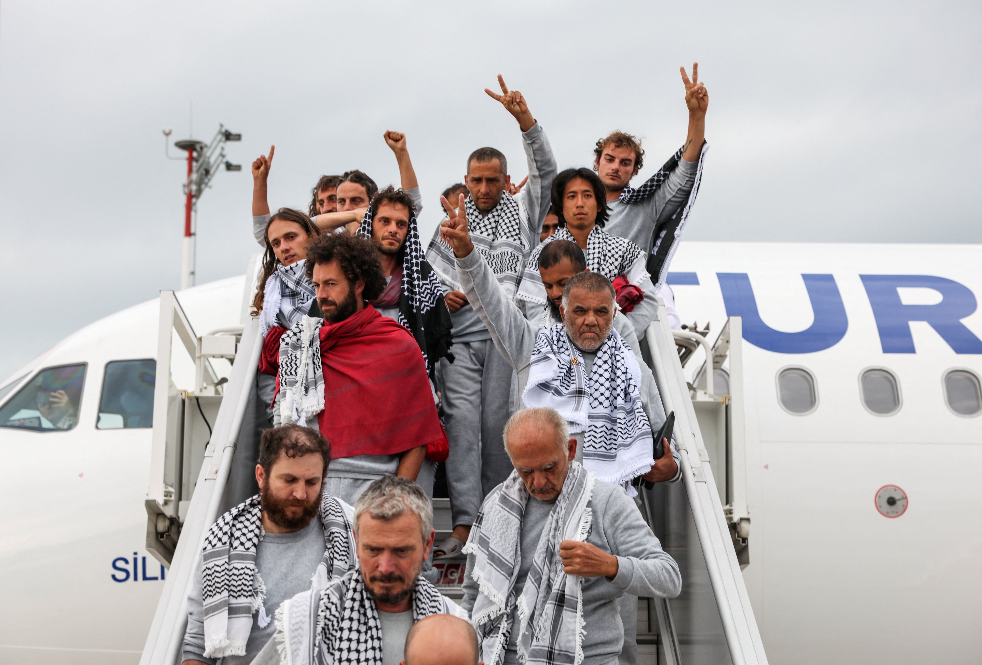 Aktivisten bei ihrer Rückkehr in der Türkei.