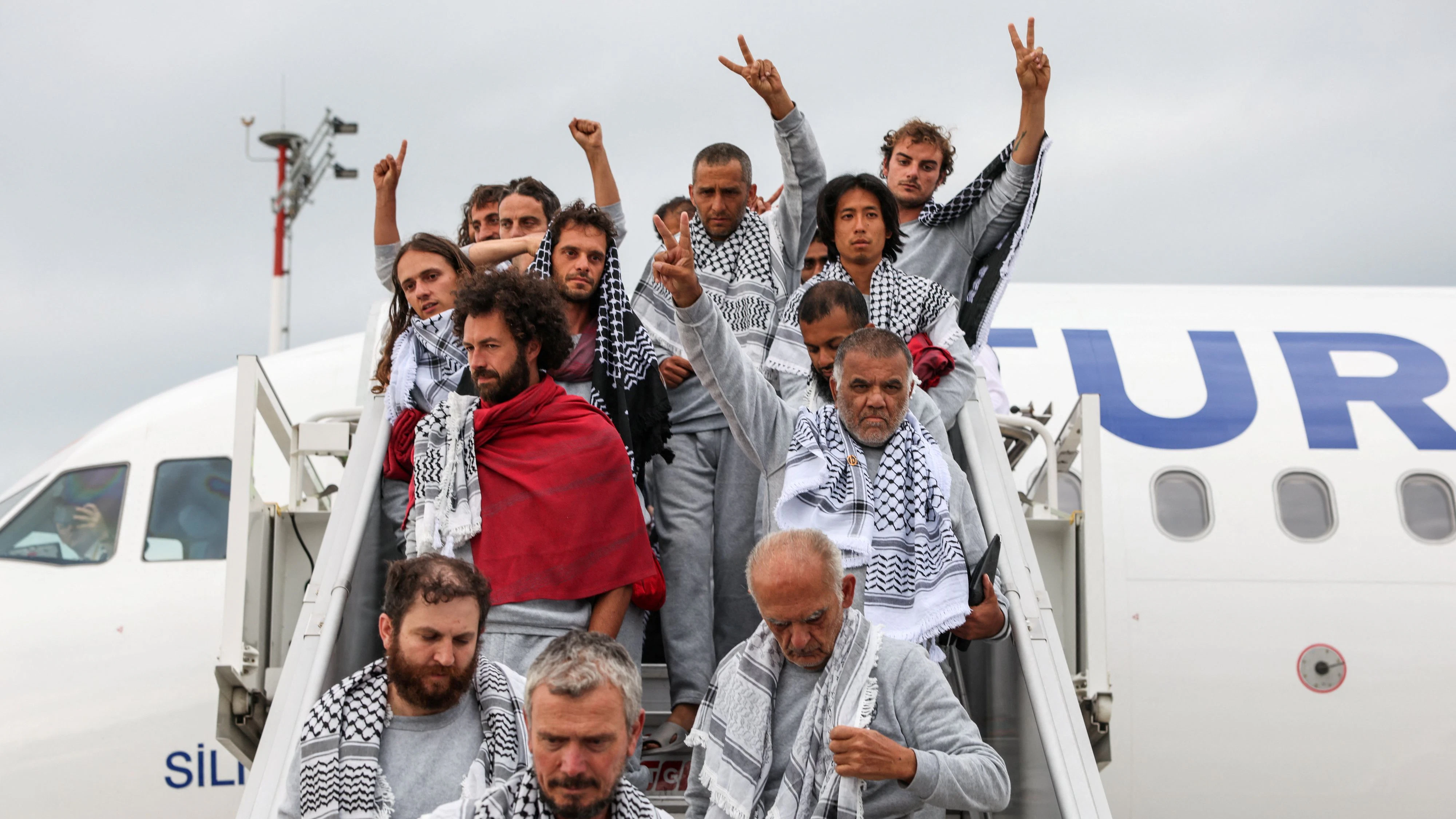 Aktivisten bei ihrer Rückkehr in der Türkei.