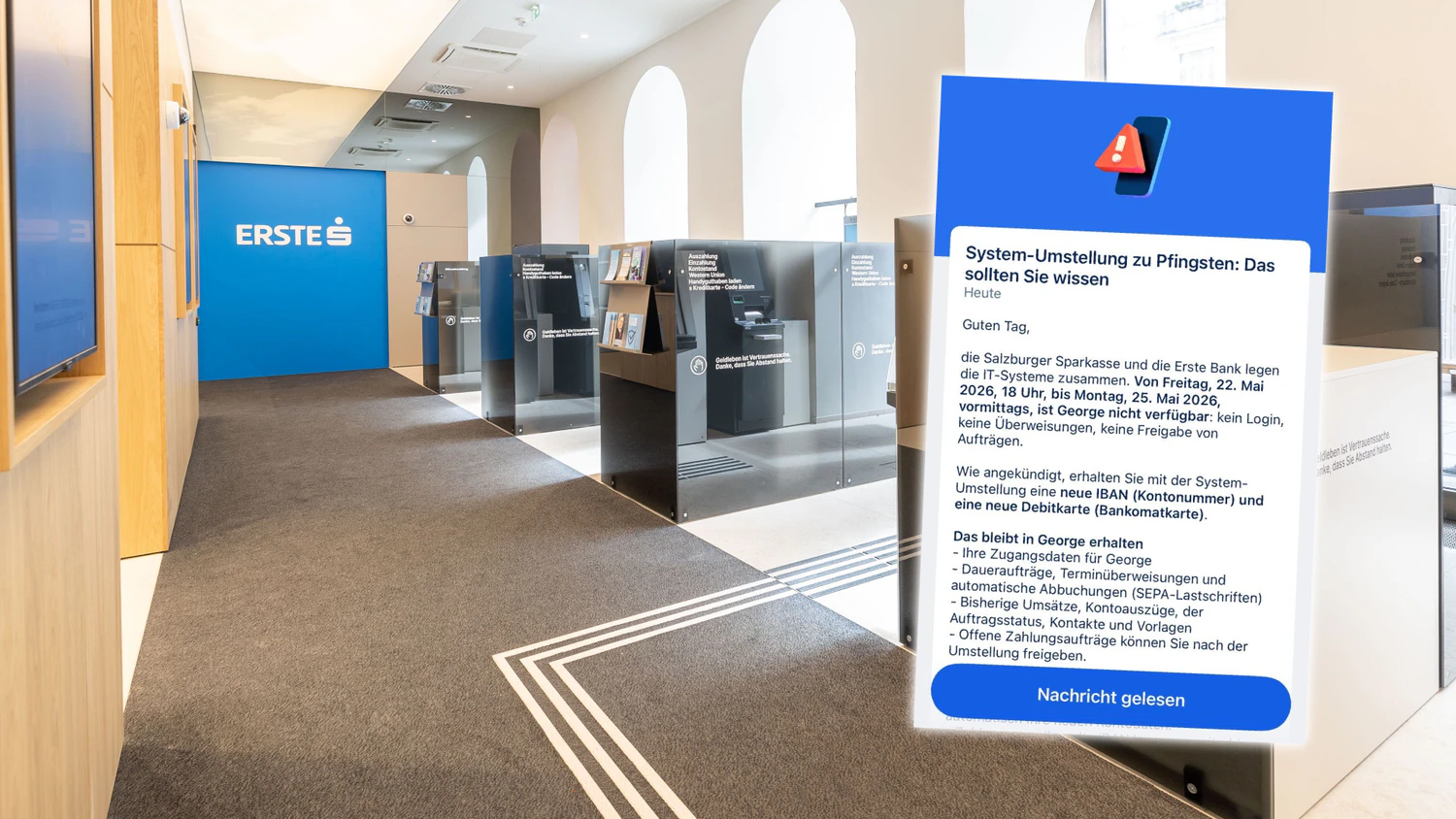Über Pfingsten gibt es einige Einschränkungen bei der Salzburger Sparkasse.