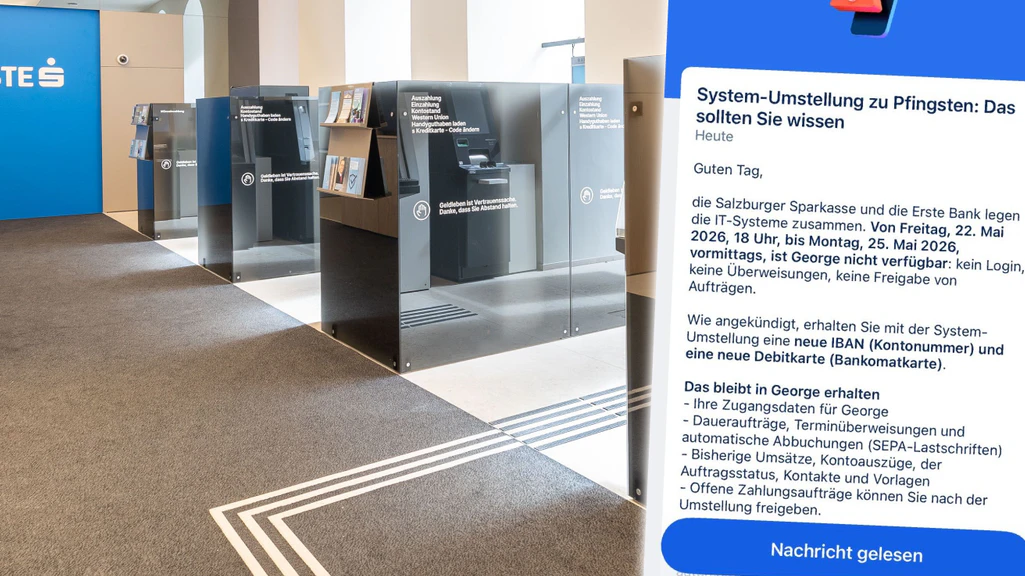 Über Pfingsten gibt es einige Einschränkungen bei der Salzburger Sparkasse.