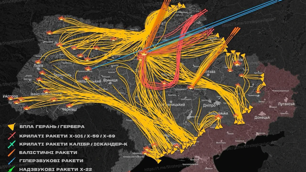 Die Karte der Angriffe am 13. und 14. Mai.