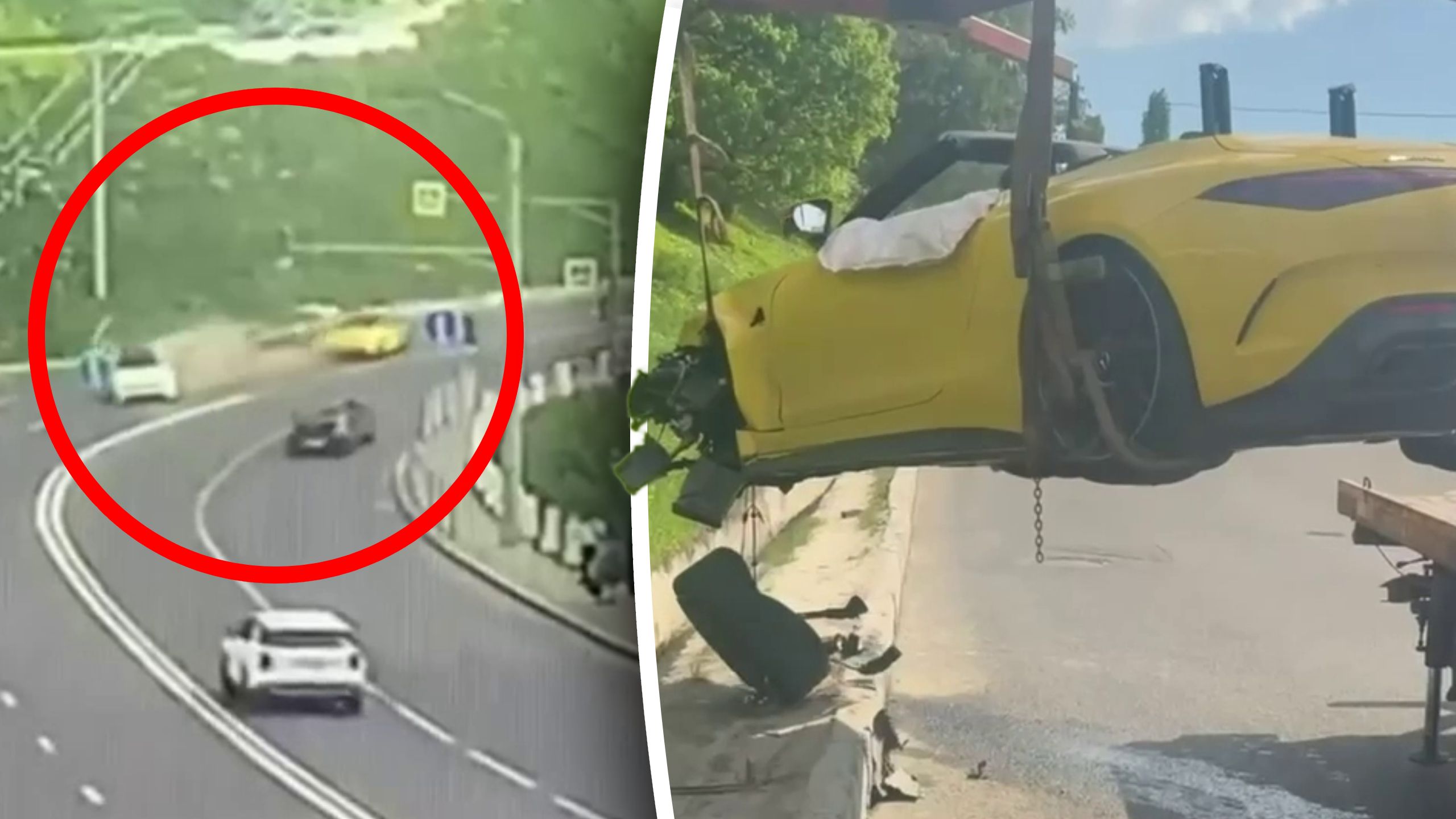 Der Mercedes geriet in den Gegenverkehr, wurde bei dem Crash schwer beschädigt.