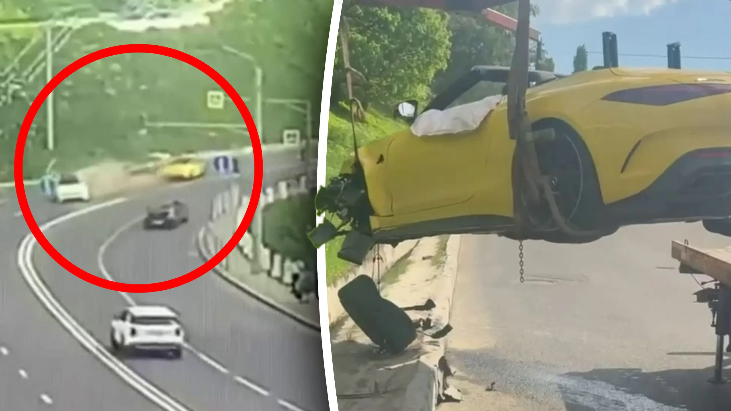 Der Mercedes geriet in den Gegenverkehr, wurde bei dem Crash schwer beschädigt.