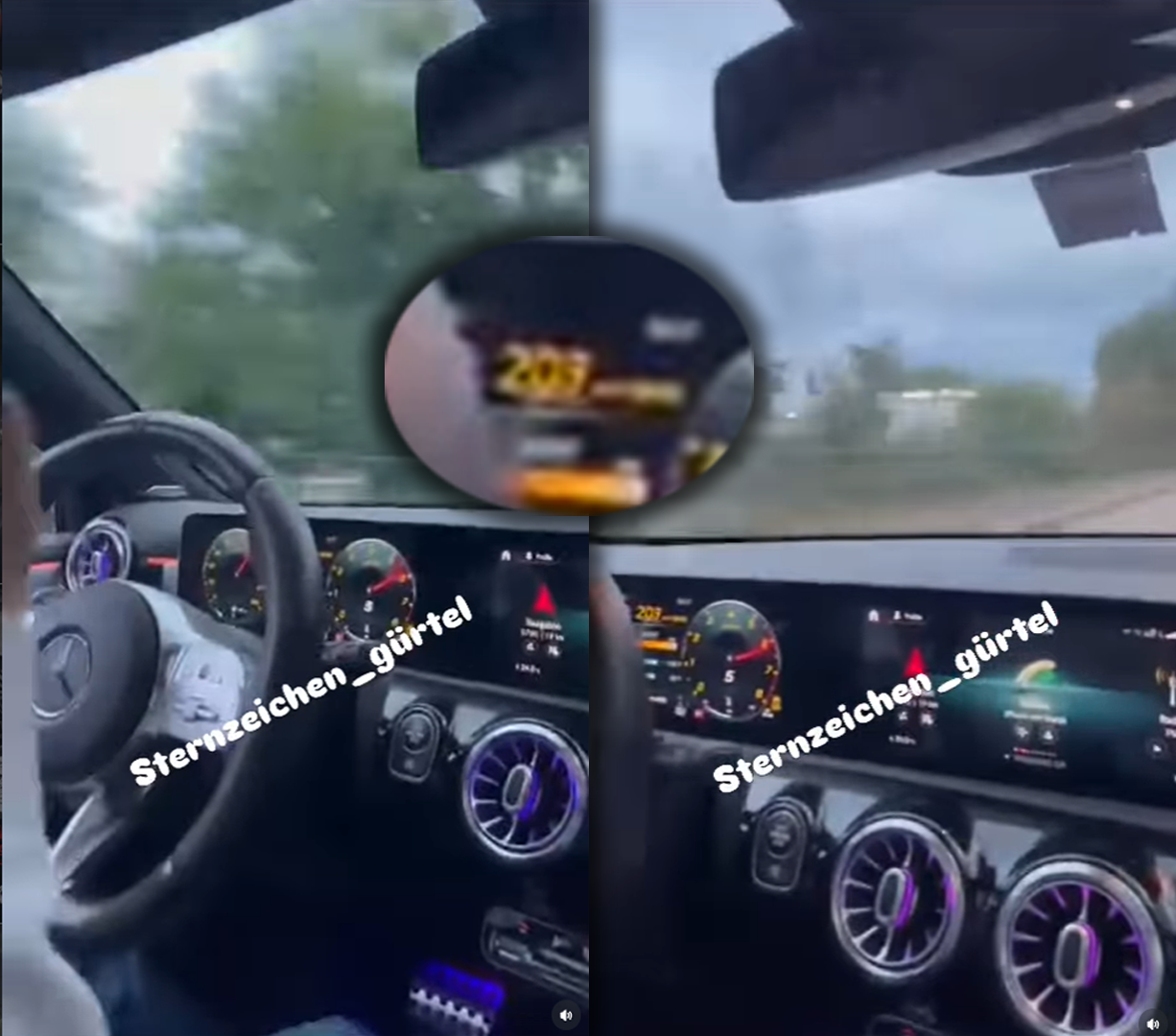 Der Lenker rast mit über 200 km/h über die Hadikgasse in Wien-Penzing.