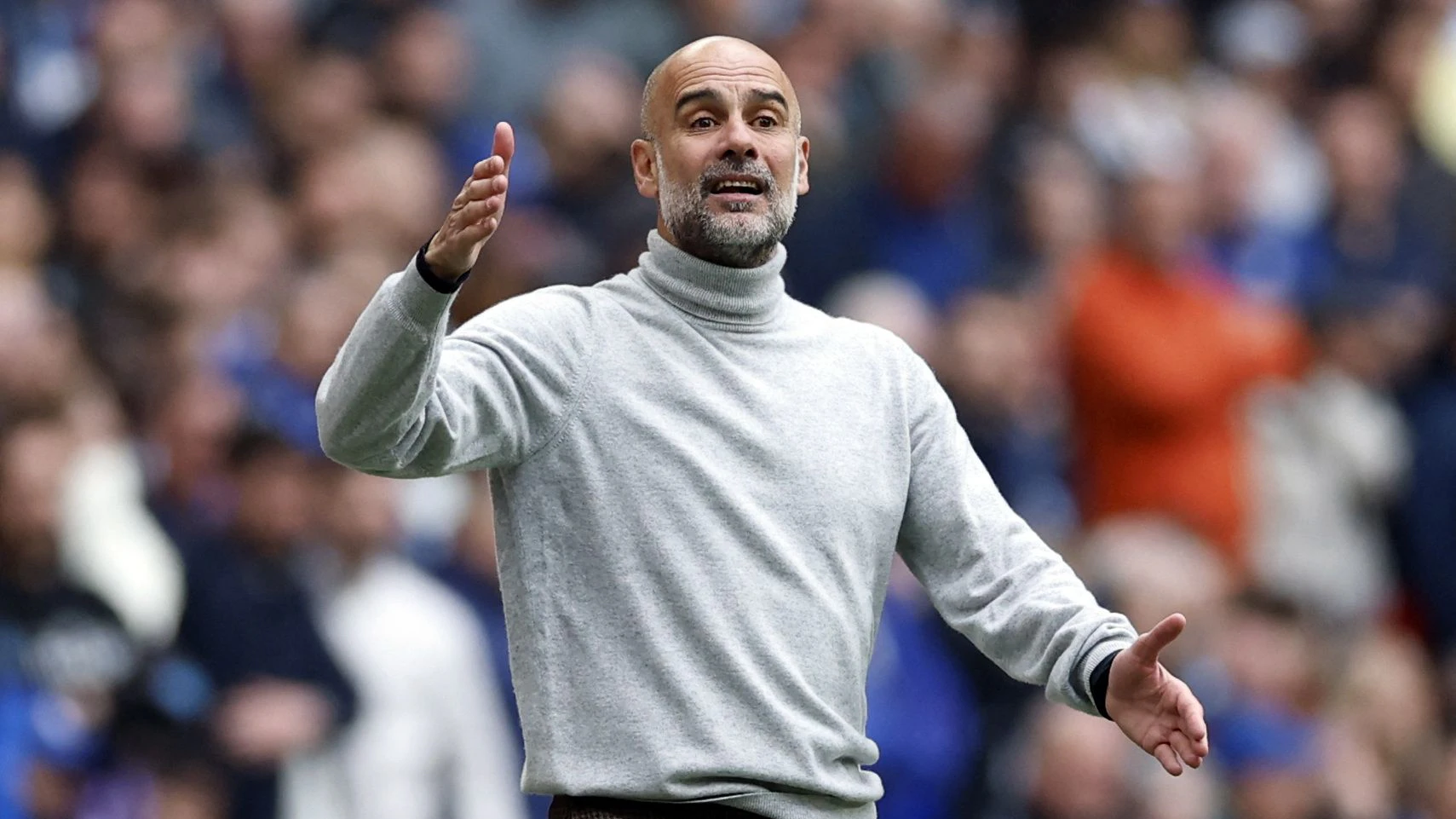 Star-Trainer Pep Guardiola. 