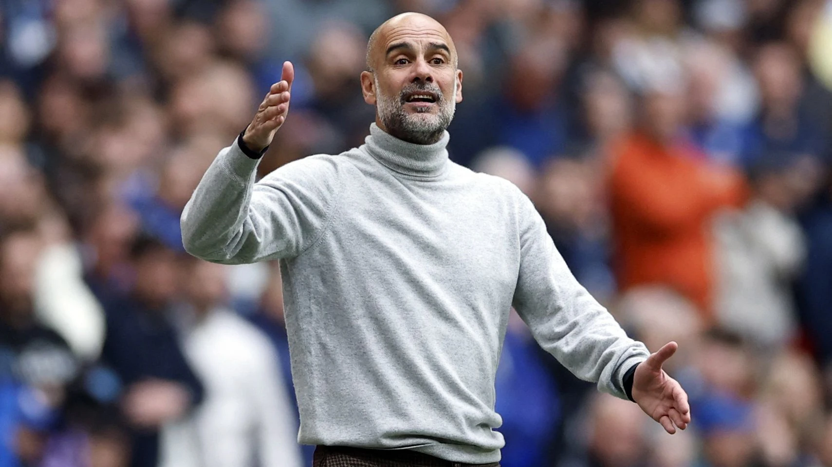 Star-Trainer Pep Guardiola. 