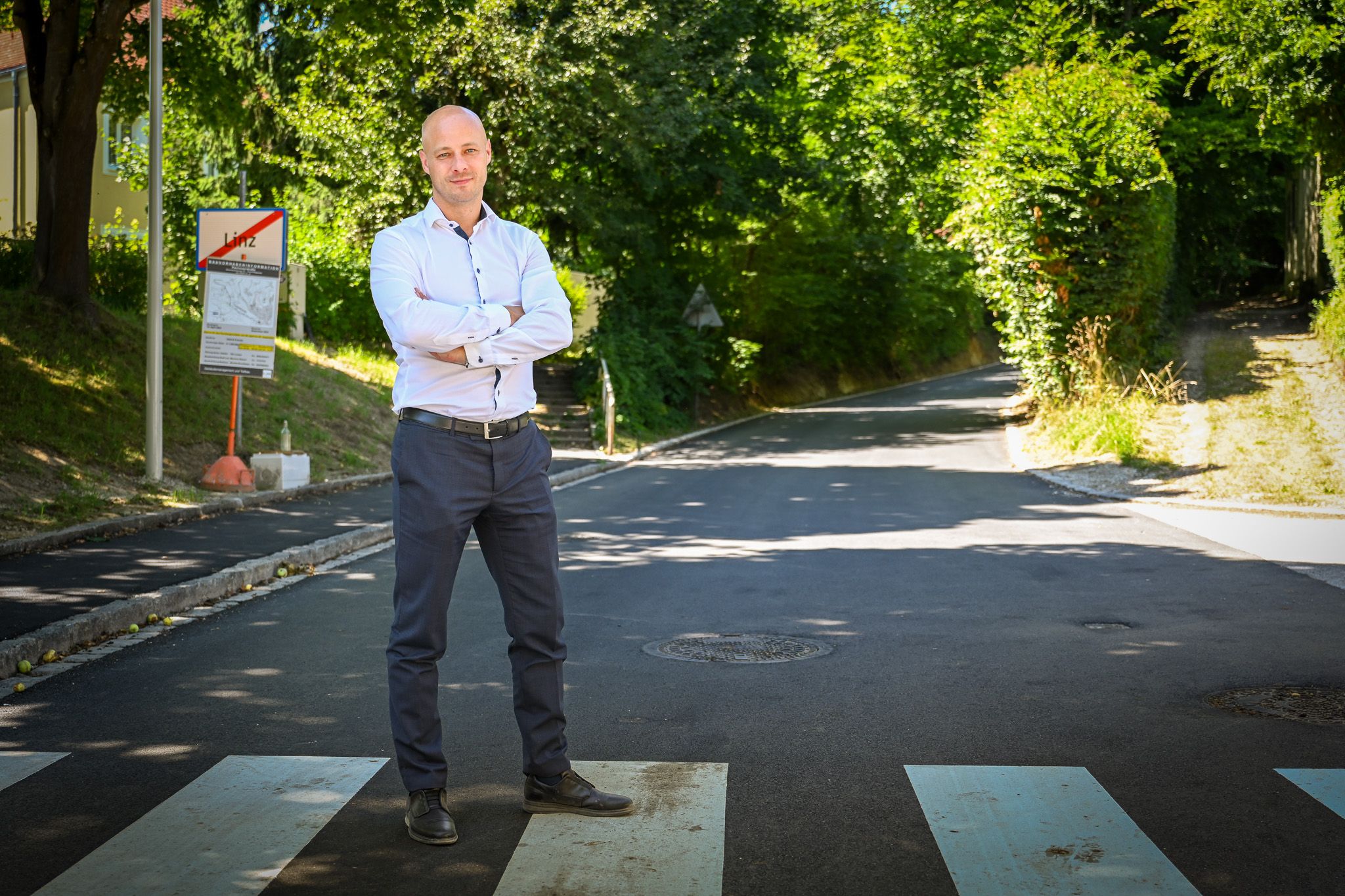 Verkehrsreferent Martin Hajart in der Pachmayrstraße in Linz.