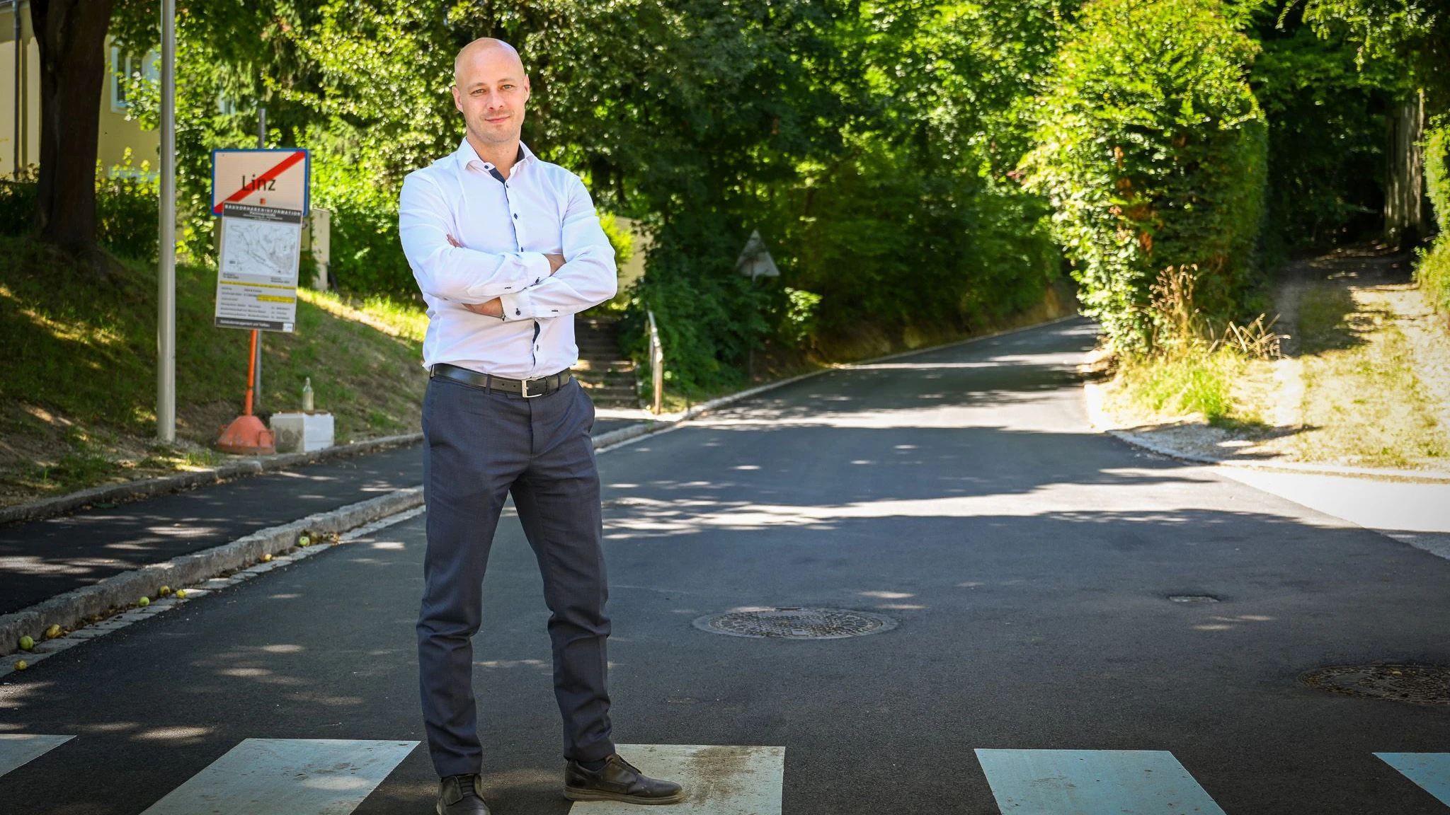 Verkehrsreferent Martin Hajart in der Pachmayerstraße in Linz.