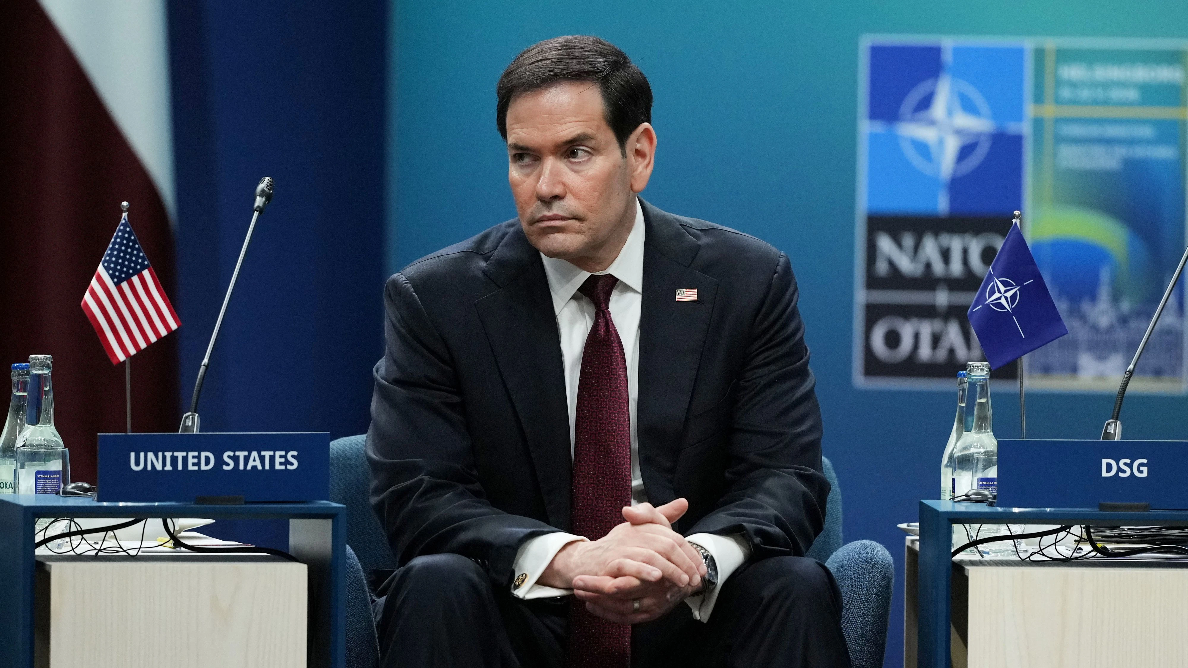 United States Secretary of State Marco Rubio attends a meeting of the North Atlantic Council in NATO foreign ministers format in Helsingborg, Sweden, Friday, May 22, 2026.     Julia Demaree Nikhinson/Pool via REUTERS