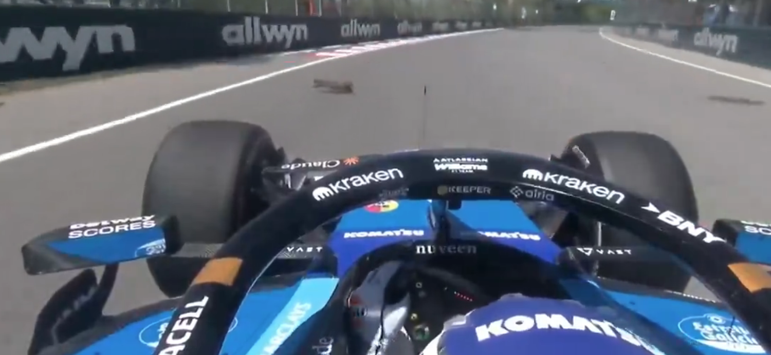Alex Albon überfährt ein Murmeltier.