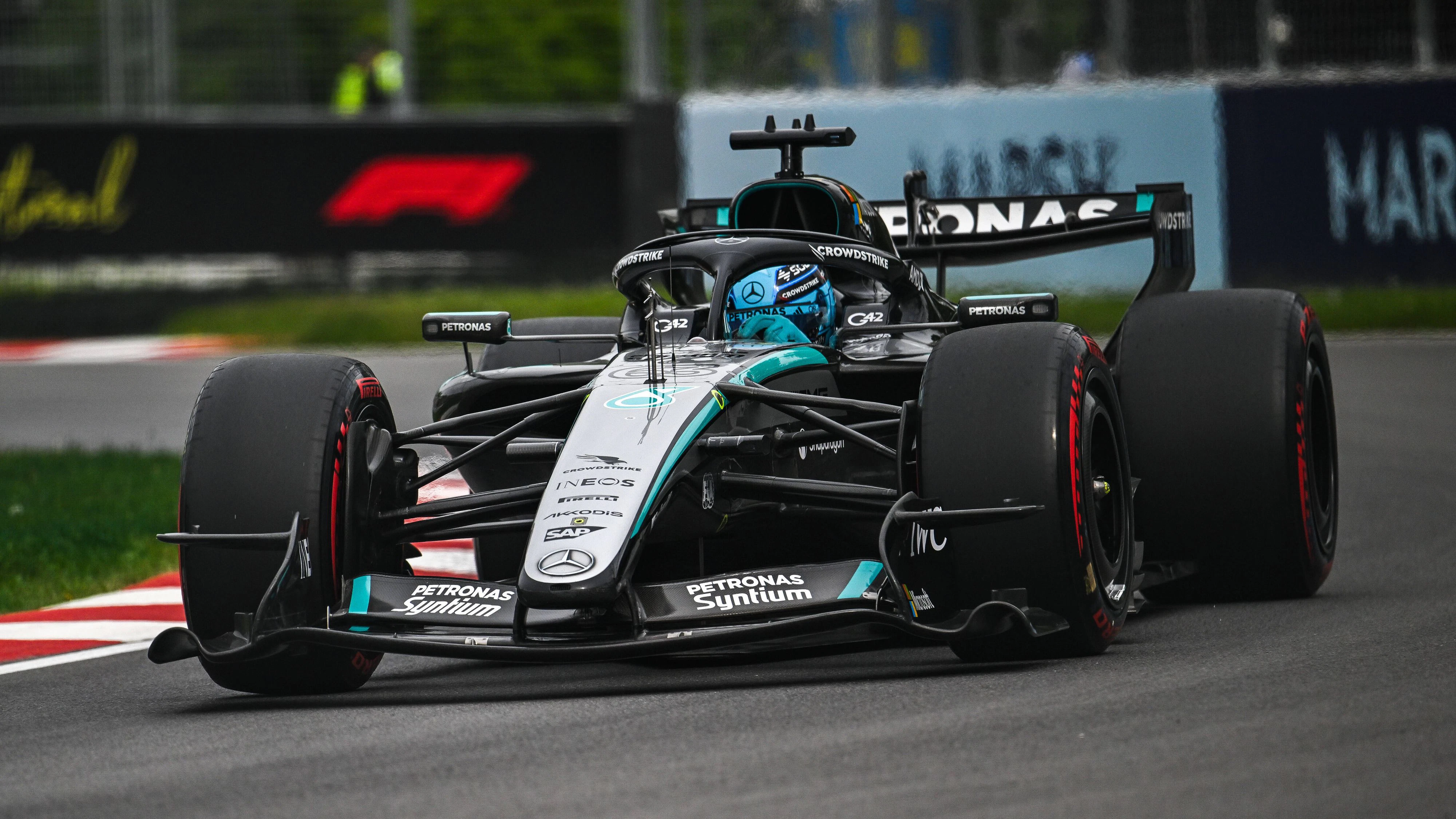 F1 - CANADIAN GRAND PRIX 2026 63 RUSSELL George gbr, Mercedes AMG F1 Team W17, action during the Formula 1 Grand Prix du Canada 2026, 5th round of the 2026 Formula One World Championship, WM, Weltmeisterschaft from May 22 to 24, 2026 on the Circuit Gilles Villeneuve, in MontrÃ al, Canada - MontrÃ alCanada PUBLICATIONxNOTxINxFRAxBEL Copyright: xDPPIx