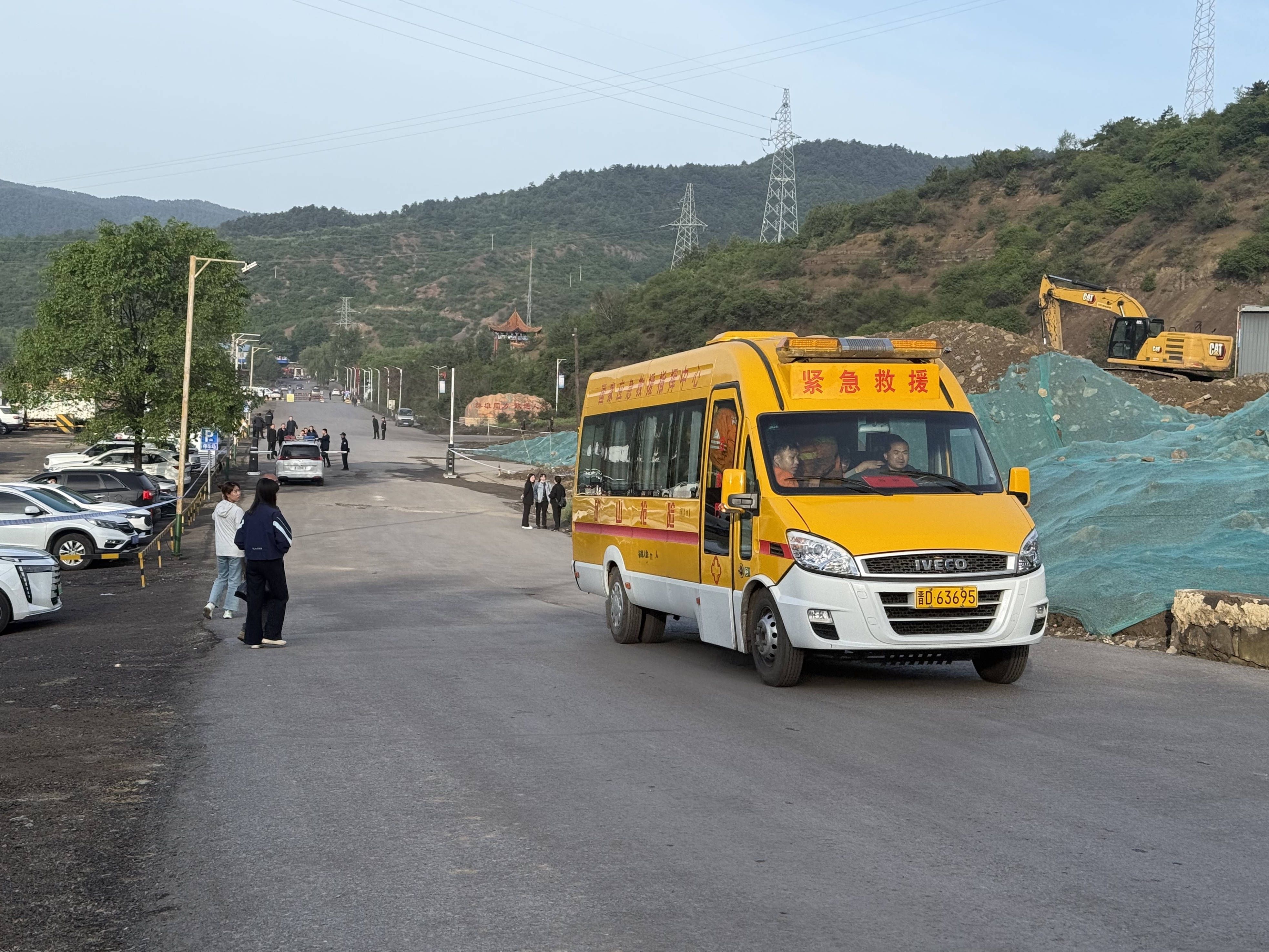 Dieses am 23. Mai 2026 mit einem Mobiltelefon aufgenommene Foto zeigt eine Szene am Rettungsort des Kohlebergwerks Liushenyu im Kreis Qinyuan der Stadt Changzhi in der nordchinesischen Provinz Shanxi.