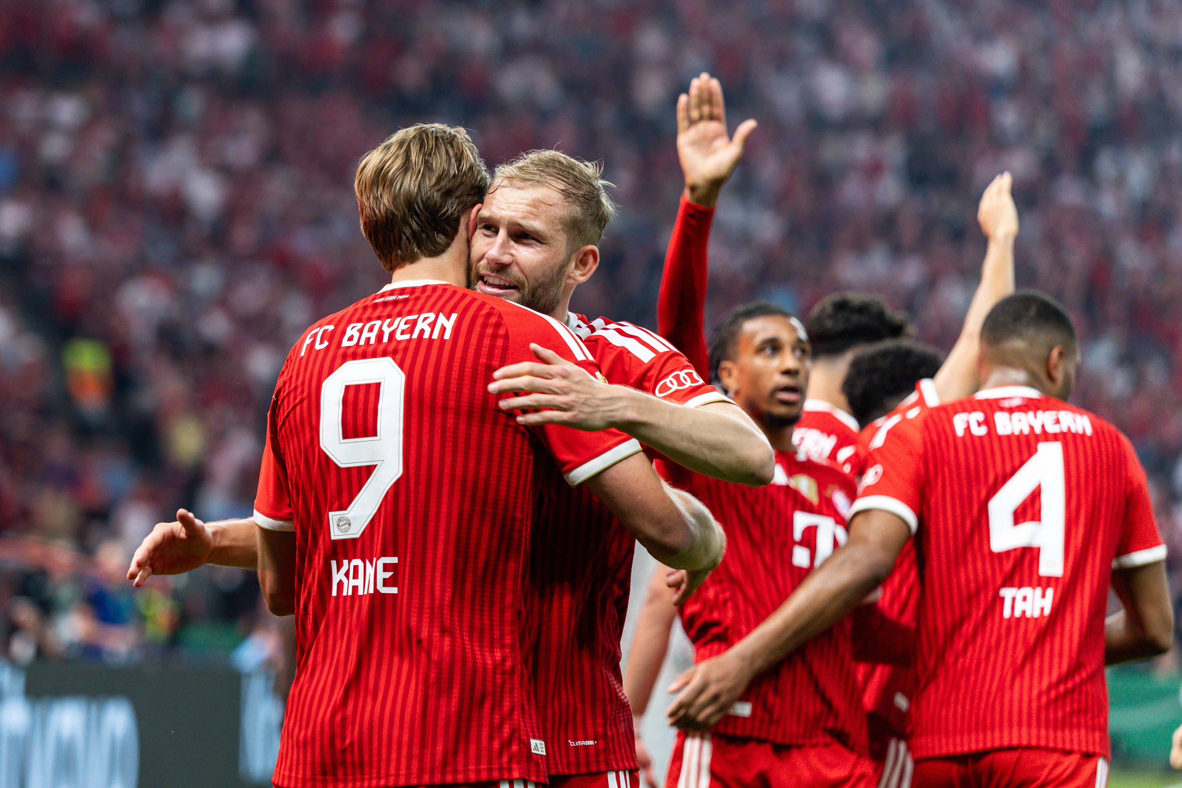Die Bayern jubeln.