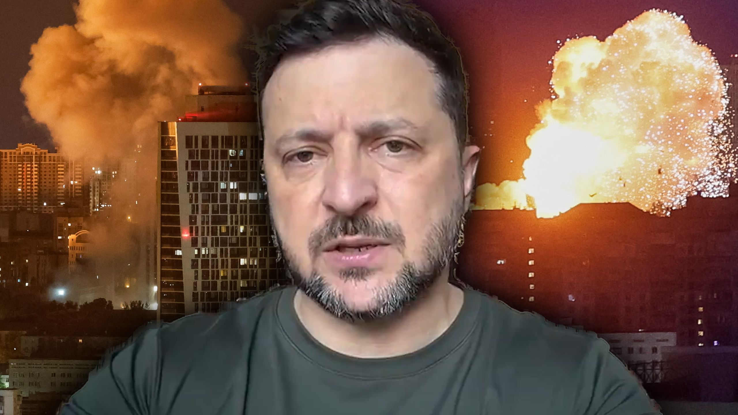 Ukraine-Präsident Wolodymyr Selenskyj reagierte mit scharfen Worten auf den nächtlichen Großangriff auf Kyjiw.