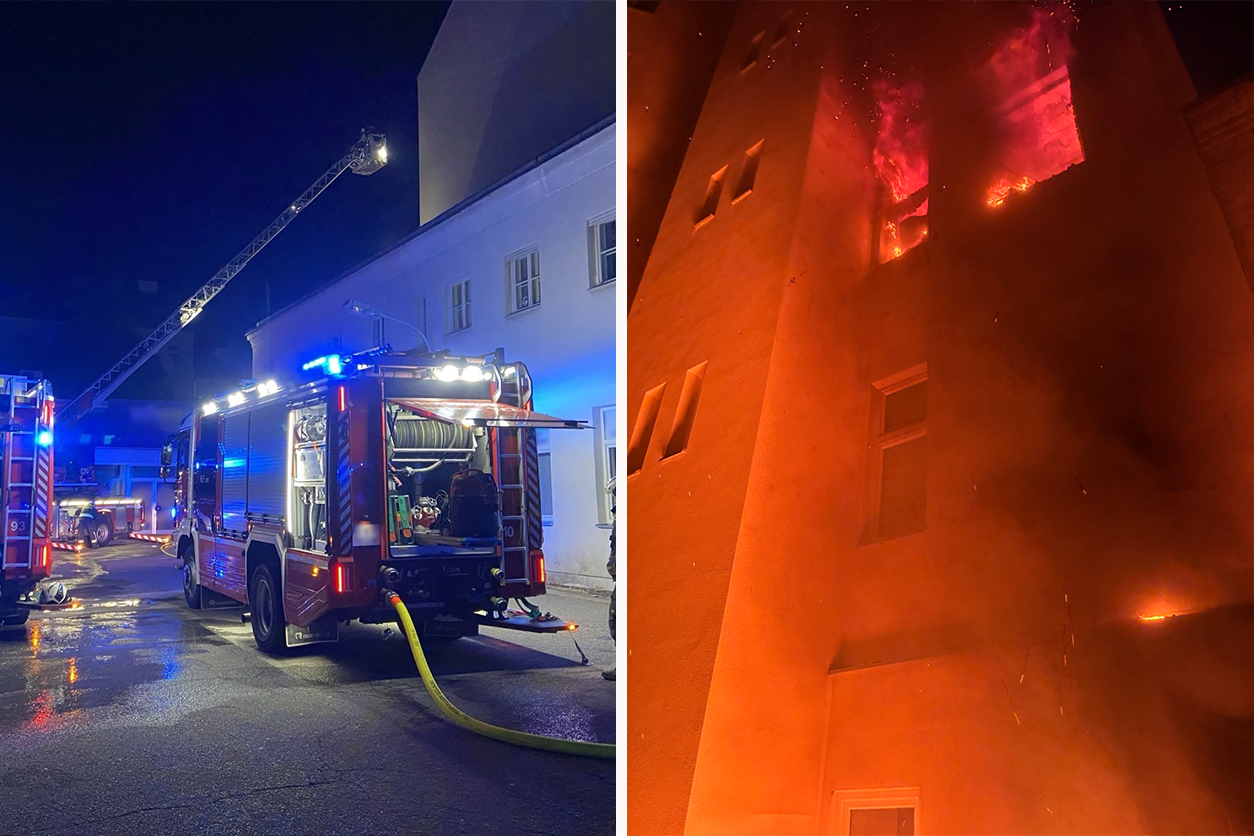 Heute.at - Mehrere Verletzte! Frau und Hund aus Flammen befreit
