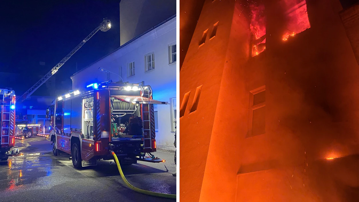 Am Sonntag mussten mehrere Bewohner aus einem brennenden Mehrparteienhaus gerettet werden.