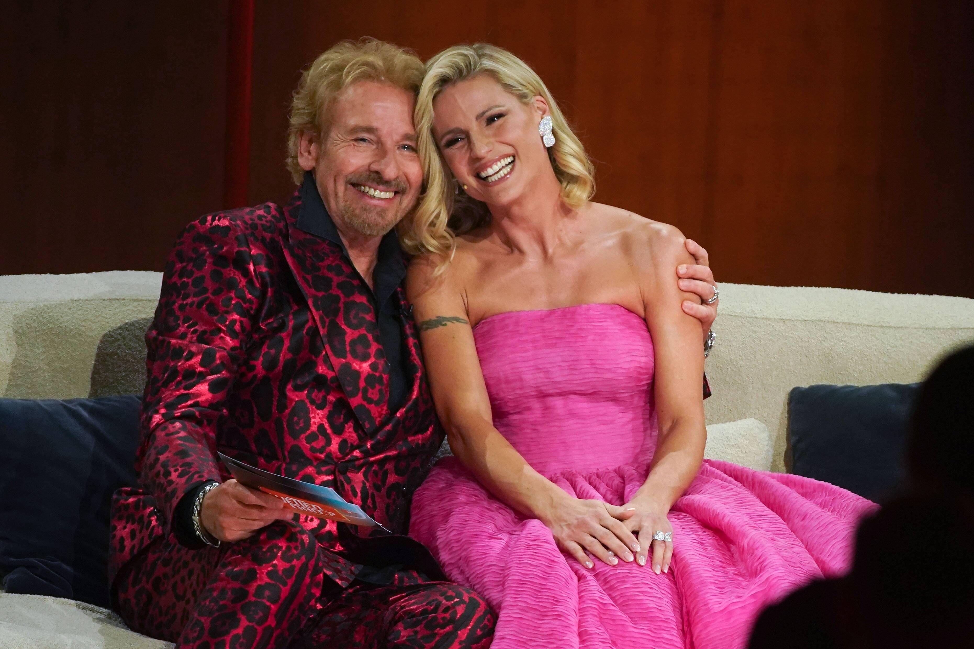 Michelle Hunziker verteidigt Thomas Gottschalk.