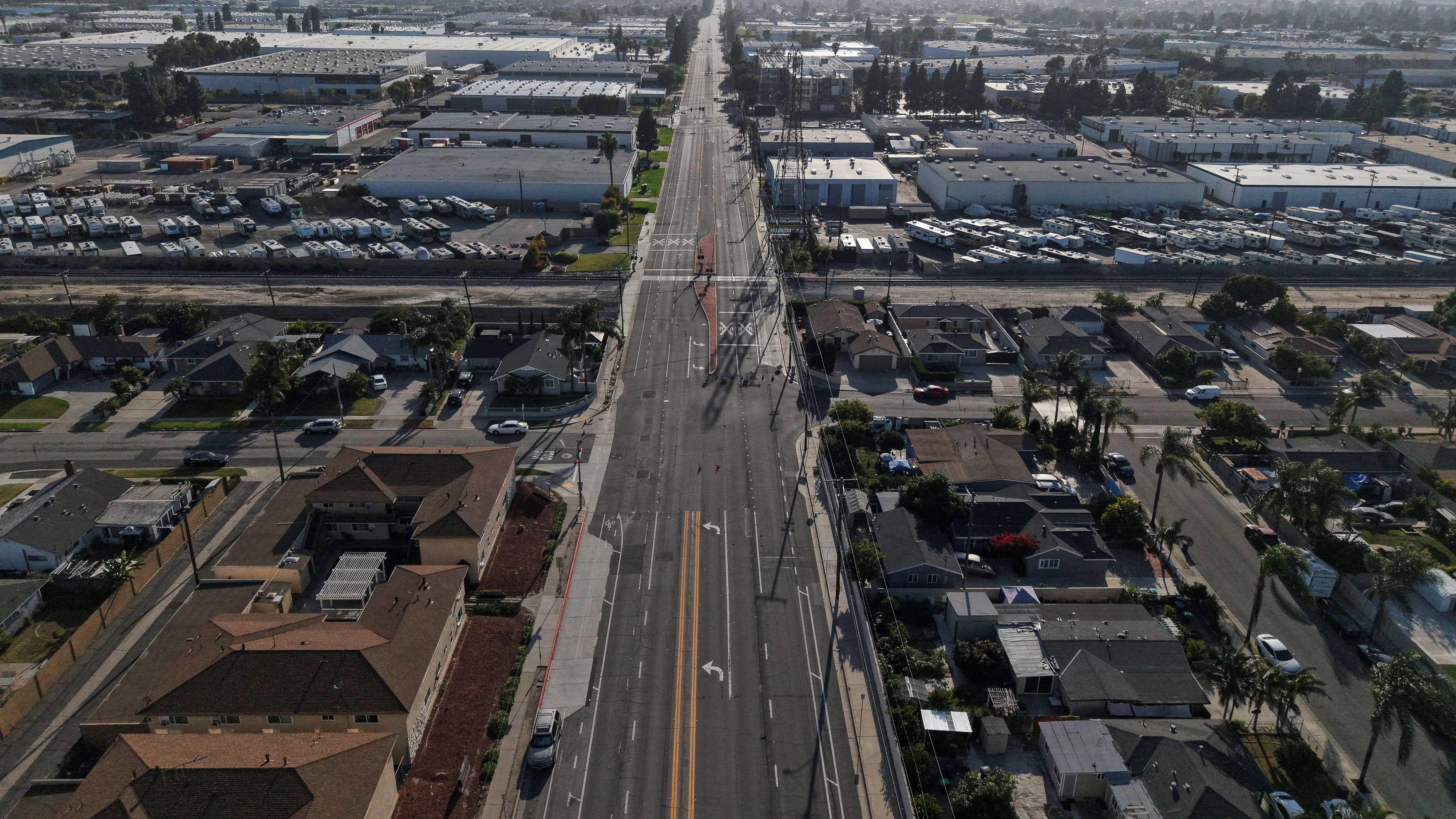 Ein riesiges Stadtviertel von Garden Grove ist seit Tagen menschenleer.