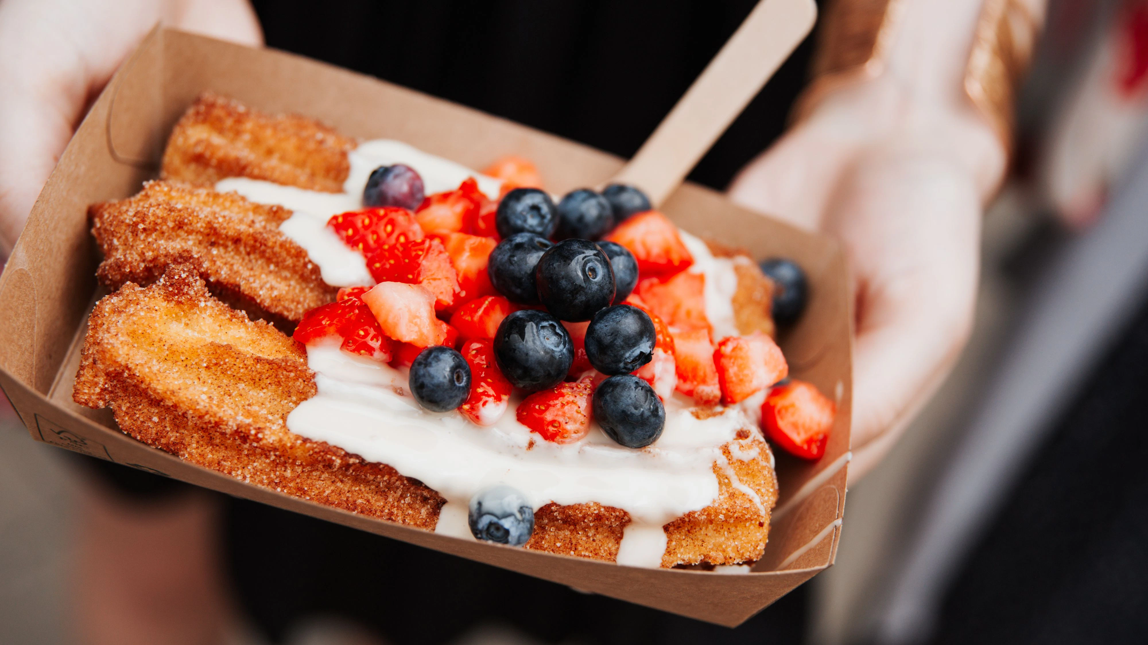 "Vegane Churros" ist eines der Gerichte, die auf der Veganmania angeboten werden.