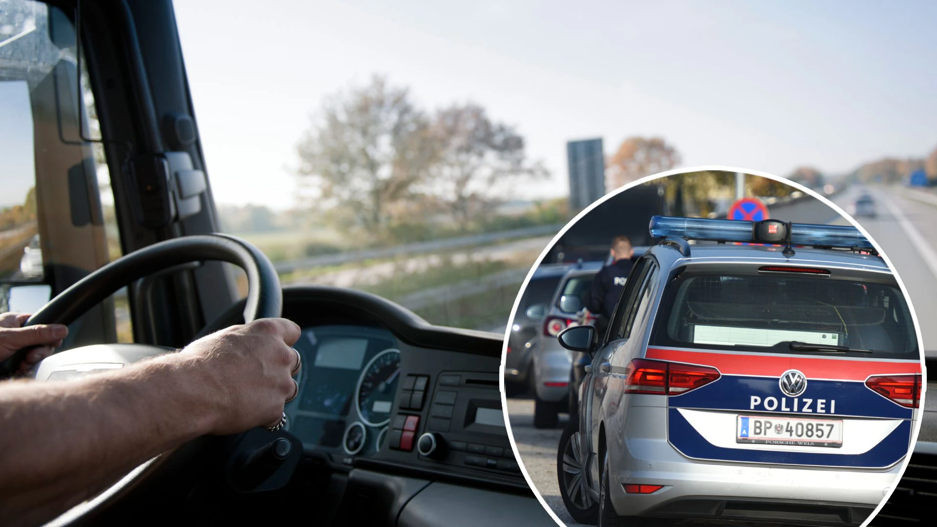 Die Polizei stoppte den Lkw-Lenker, nachdem er schon in Schlangenlinien gefahren war. (Symbolbild)