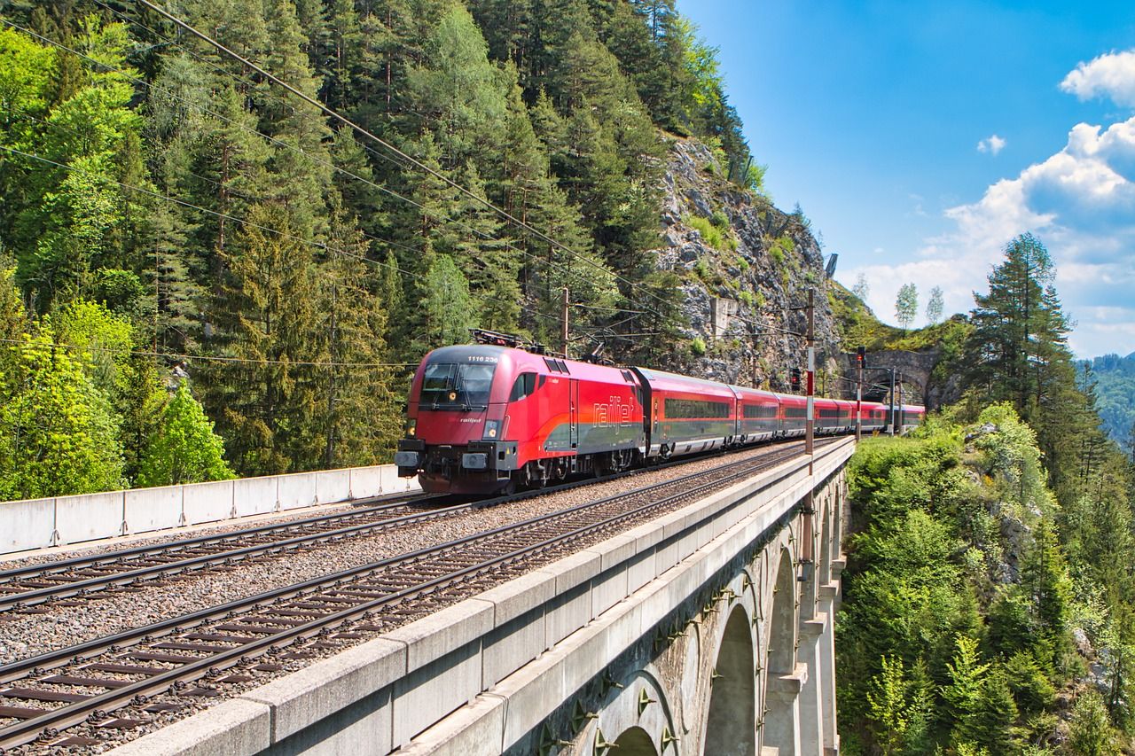 ÖBB Zug am Bahnhof
