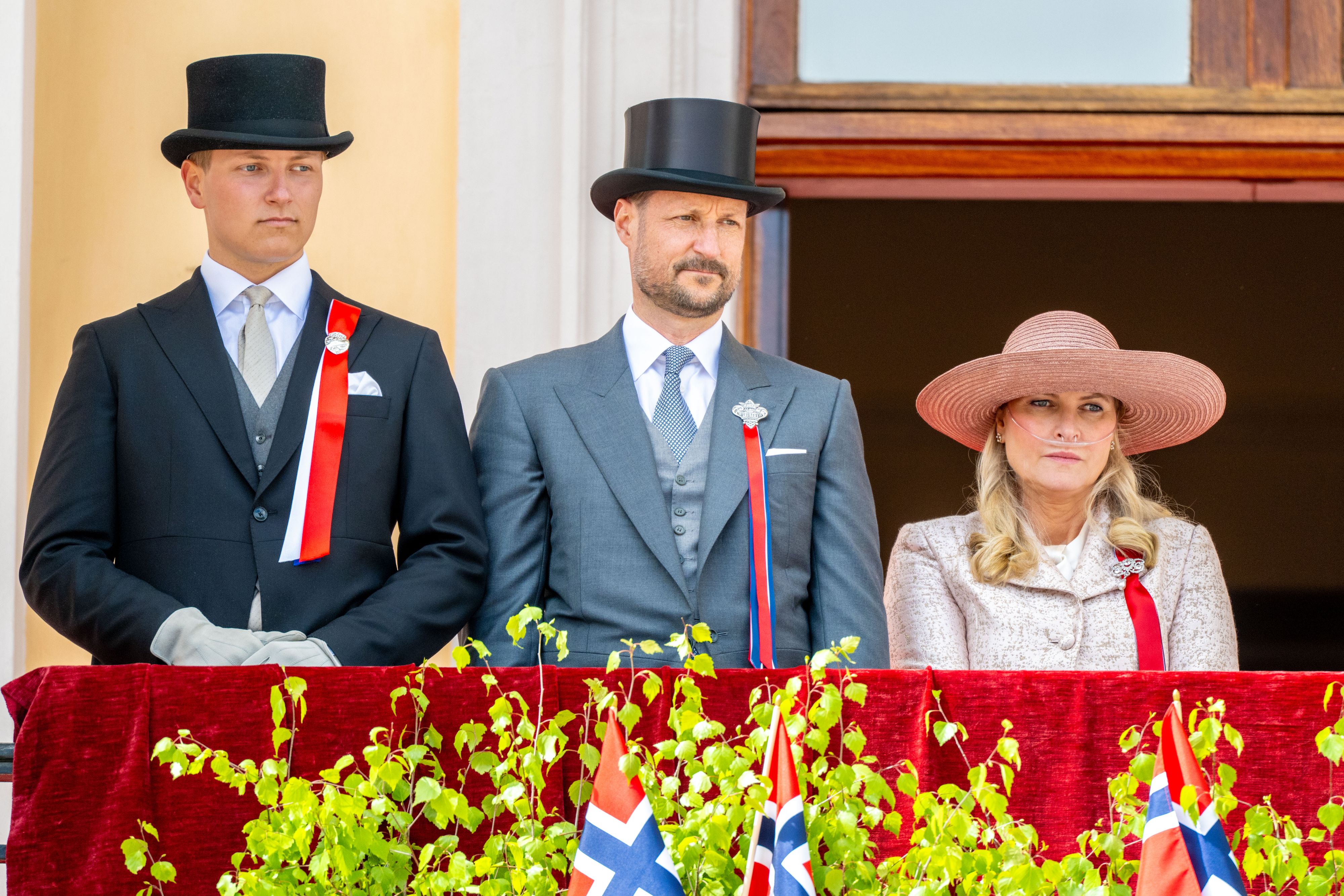 Auch während der Feierlichkeiten zum Nationalfeiertag trug Kronprinzessin Mette-Marit ihr Sauerstoffgerät. 