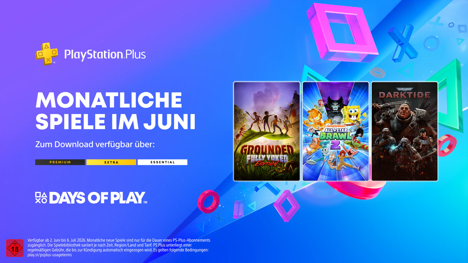 Die monatlichen PlayStation Plus-Titel im Juni für PS5 und PS4.