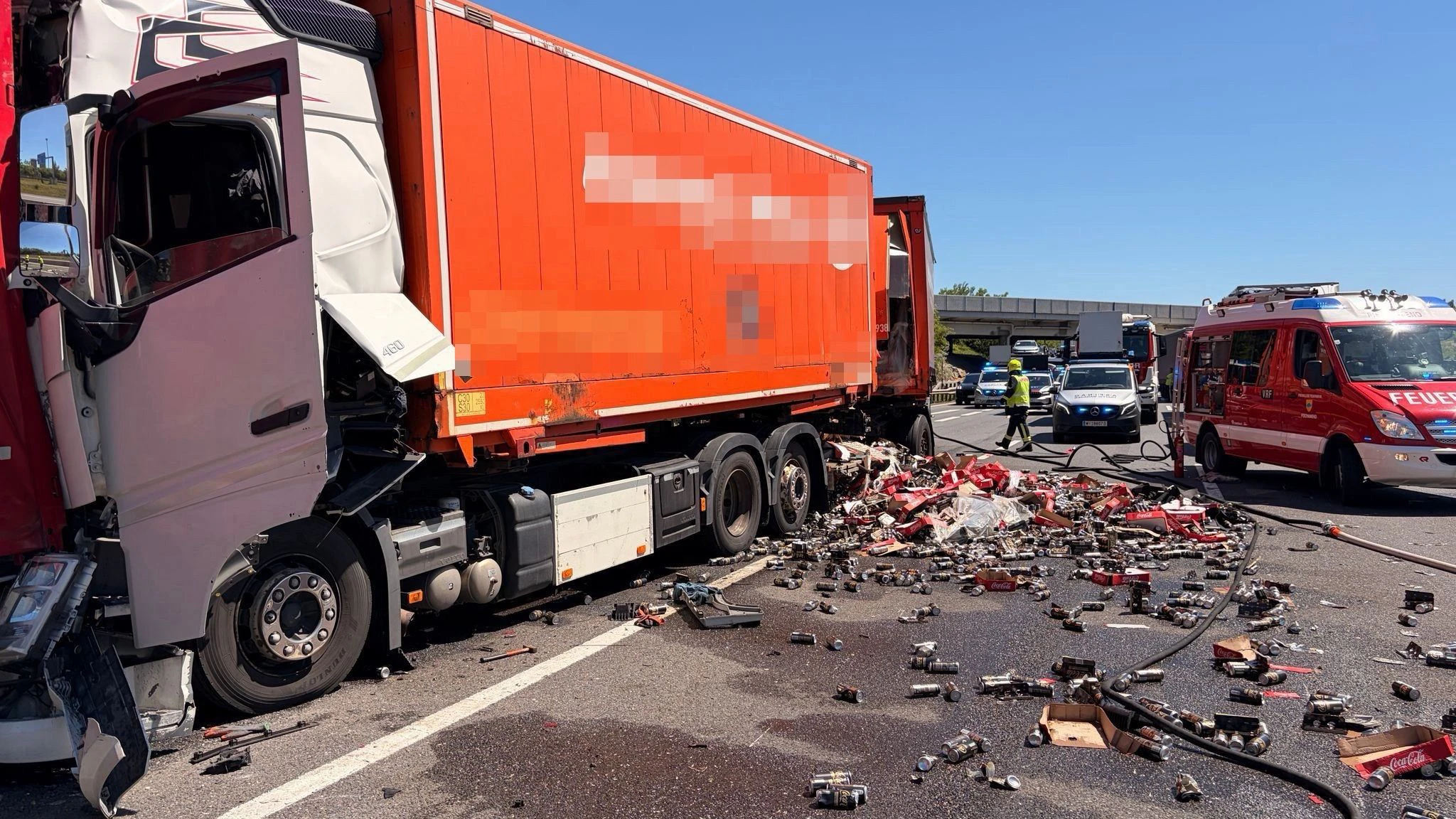 Schwerer Lkw-Unfall auf der A4