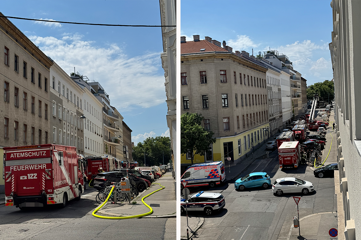 In einem Betrieb in Ottakring kam es am Mittwochvormittag zu einem Brand.