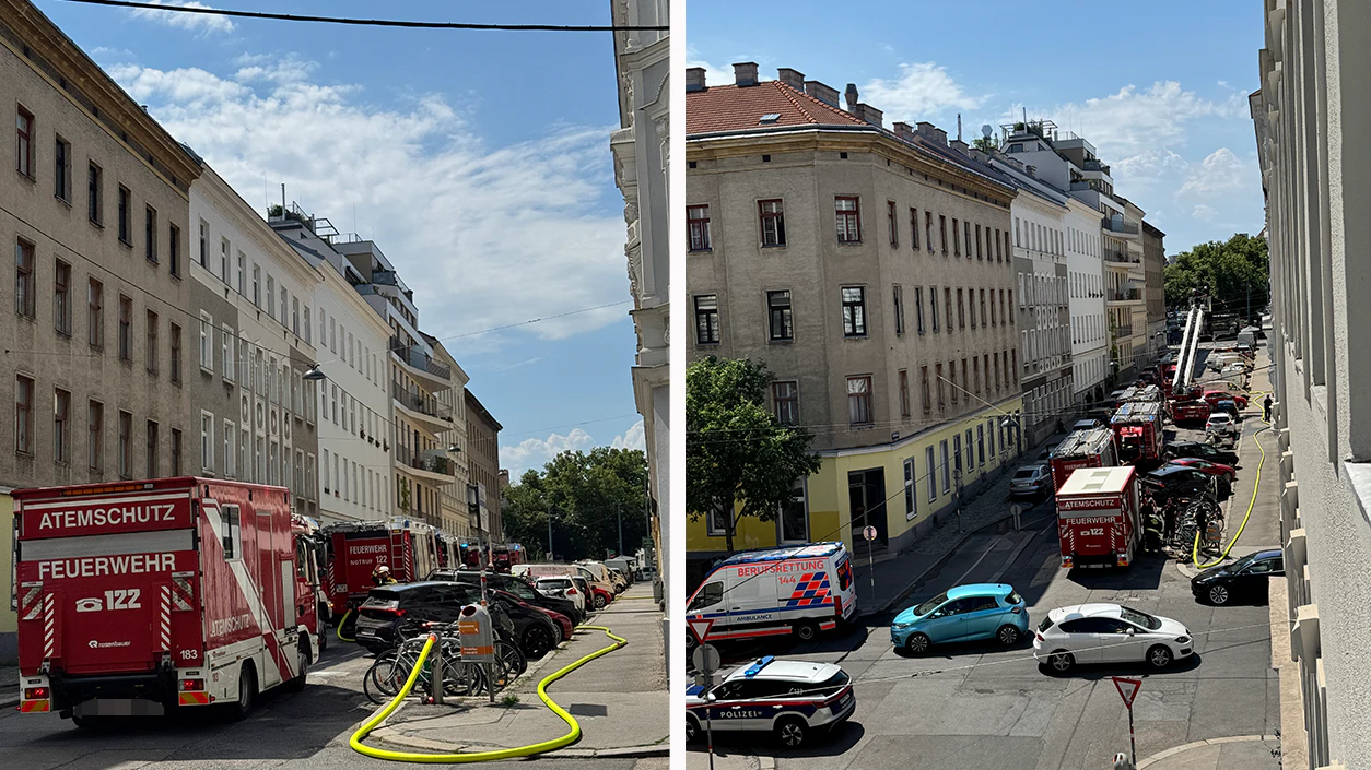 Heute.at - Brand in Wiener Betrieb – Feuerwehr im Einsatz