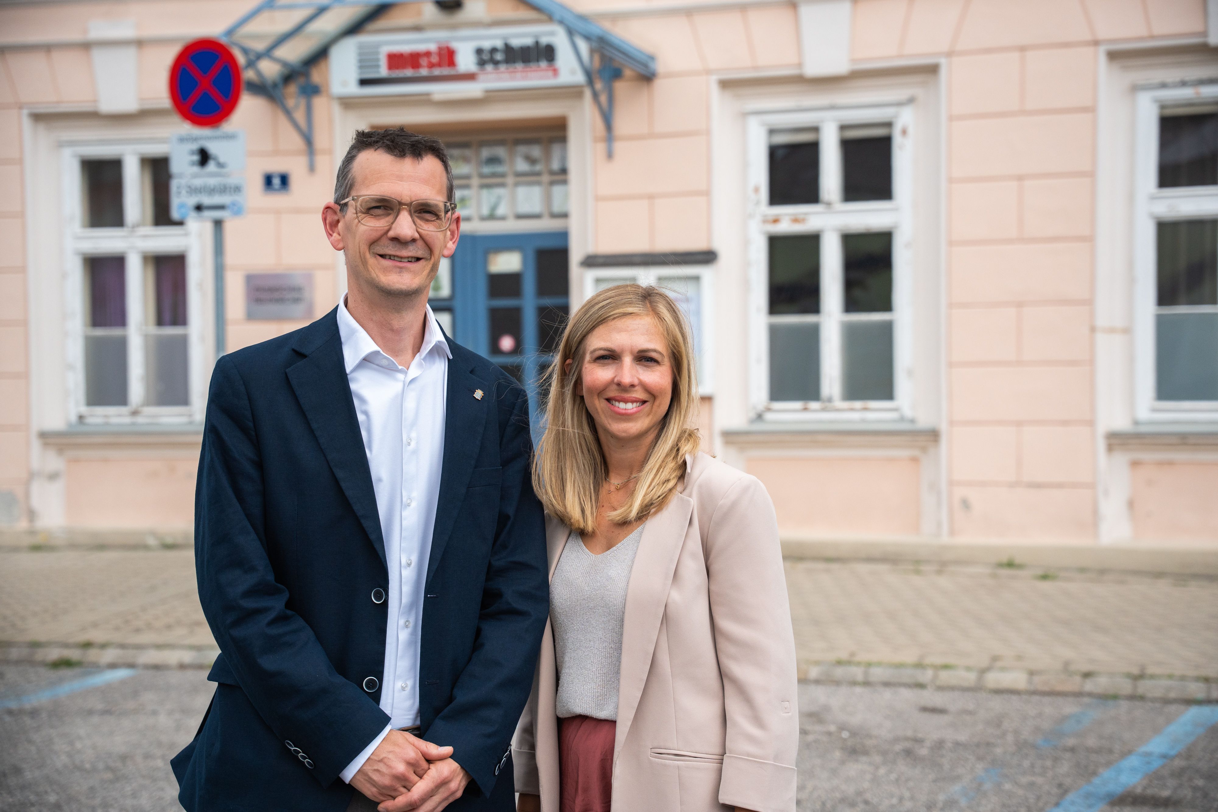 Bürgermeister Teix und Tomrle in Neunkirchen