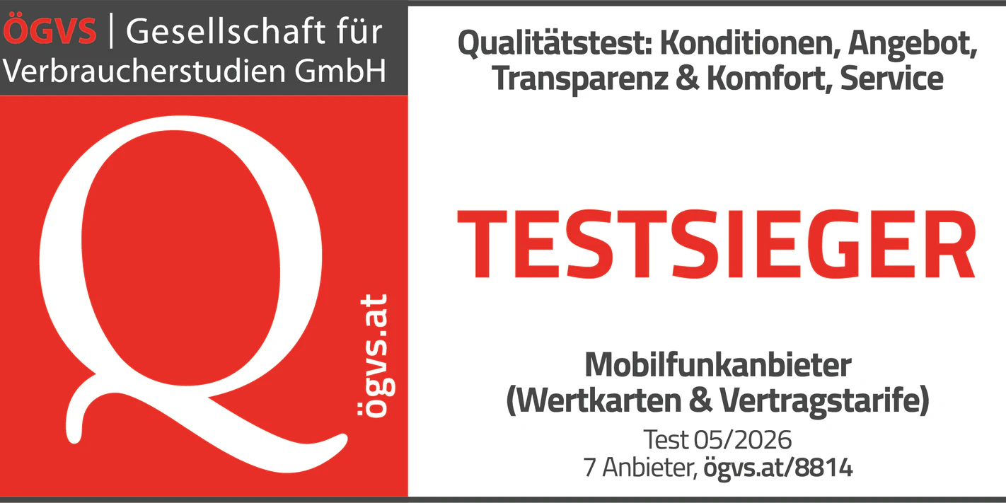 yesss! ist klarer Testsieger in der aktuellen ÖGVS-Studie.