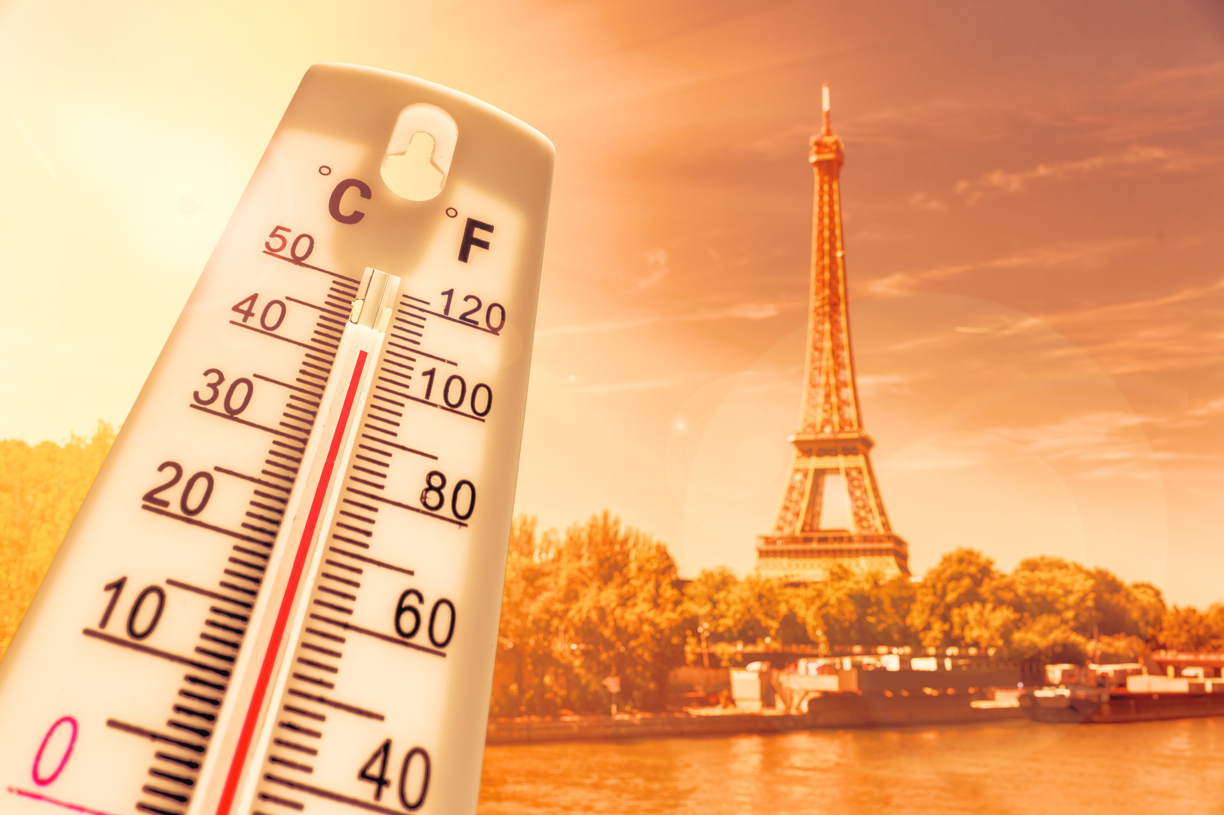 Die Temperaturen klettern in Paris in schwindelerregende Höhen.