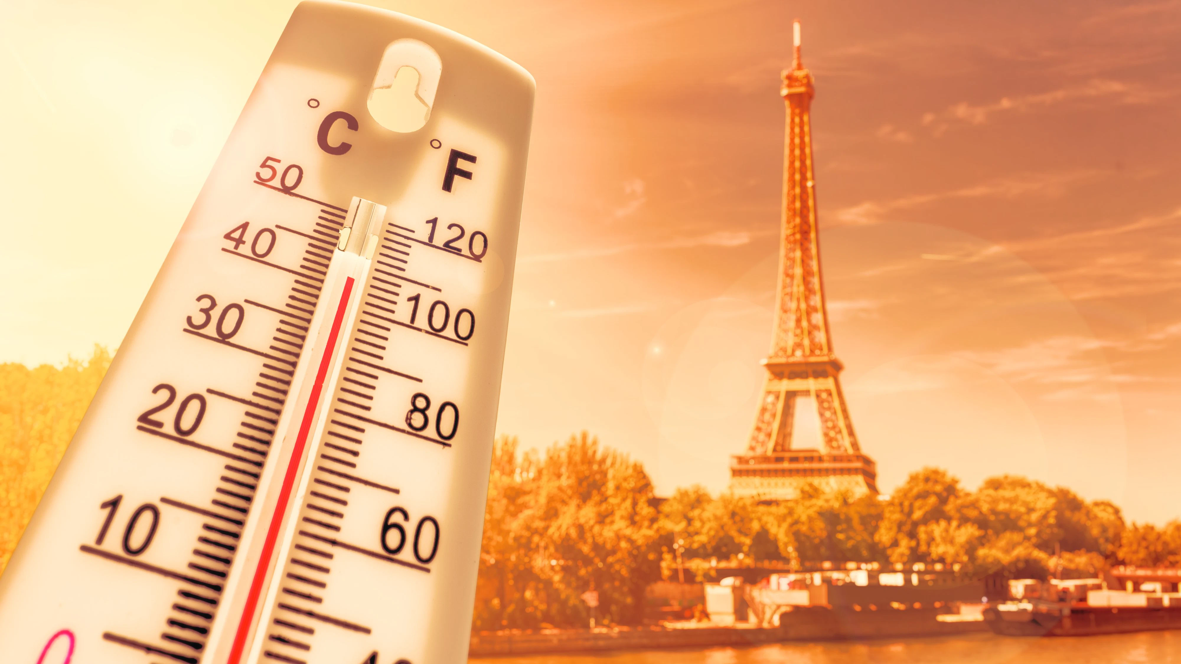 Die Temperaturen klettern in Paris in schwindelerregende Höhen.