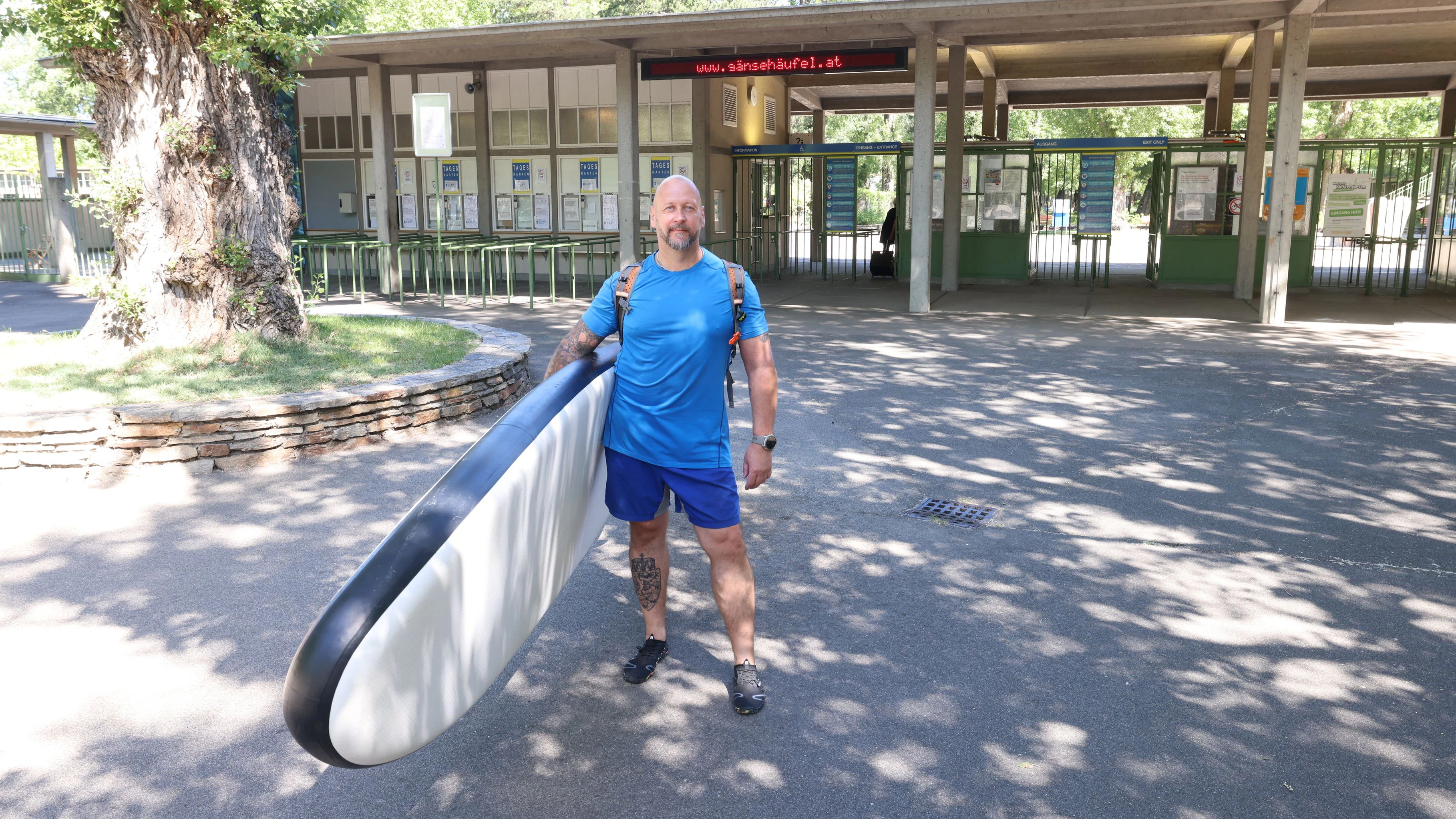 Heute.at - Kabinenmieter sauer: Paddleboard-Verbot im Gänsehäufel