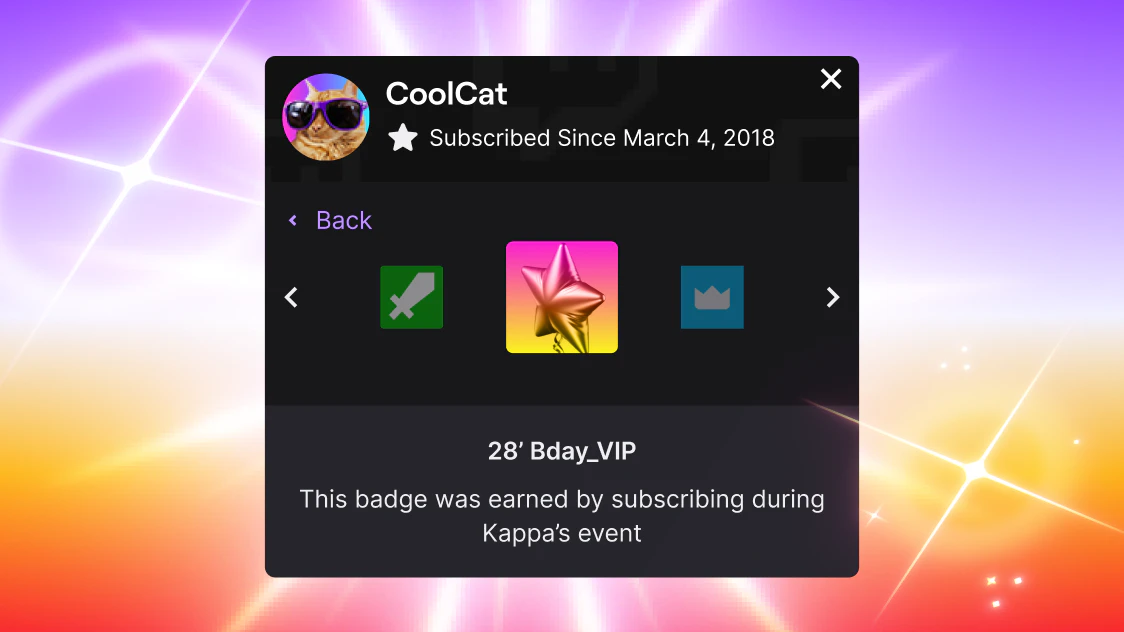 "Creator Badge Drops" sollen besondere Momente im Stream hervorheben.