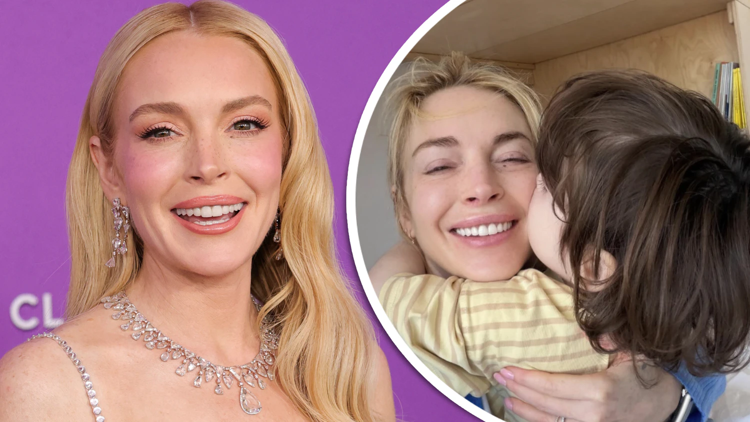 Lindsay Lohan zeigt sich überglücklich als Mutter.
