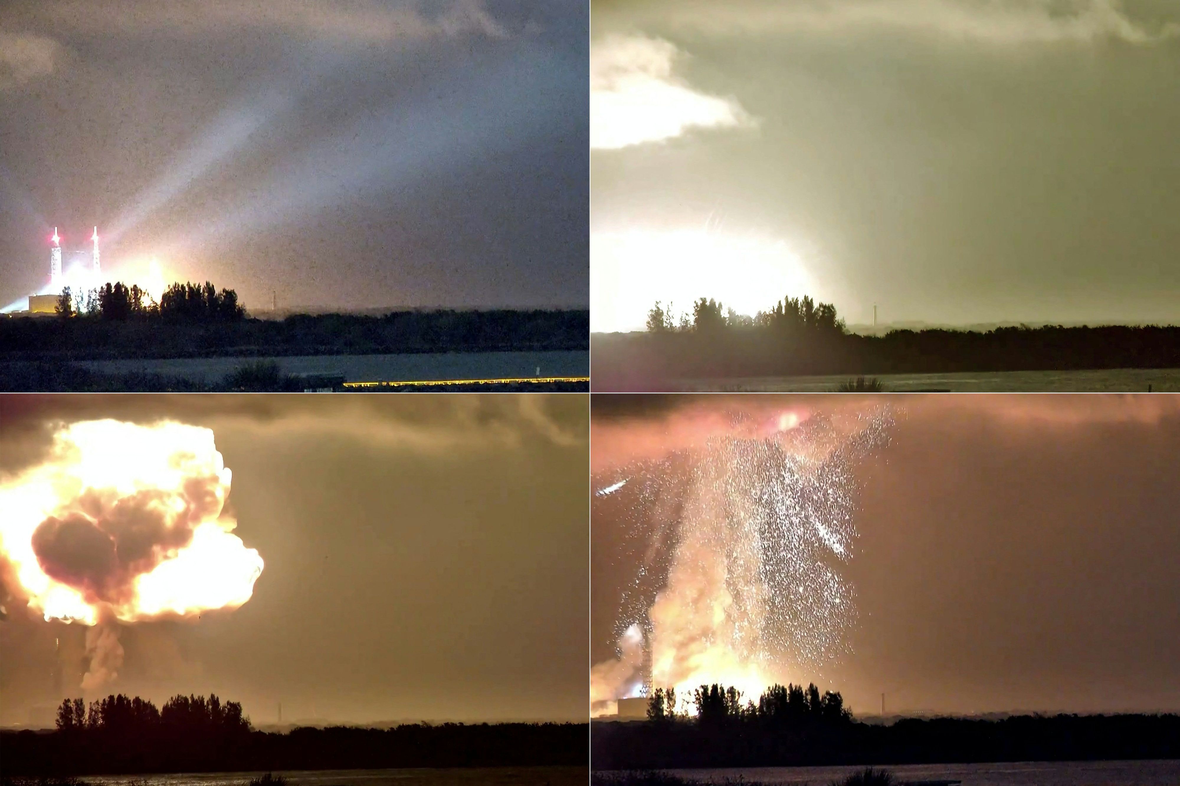 Die Rakete explodierte beim Start.