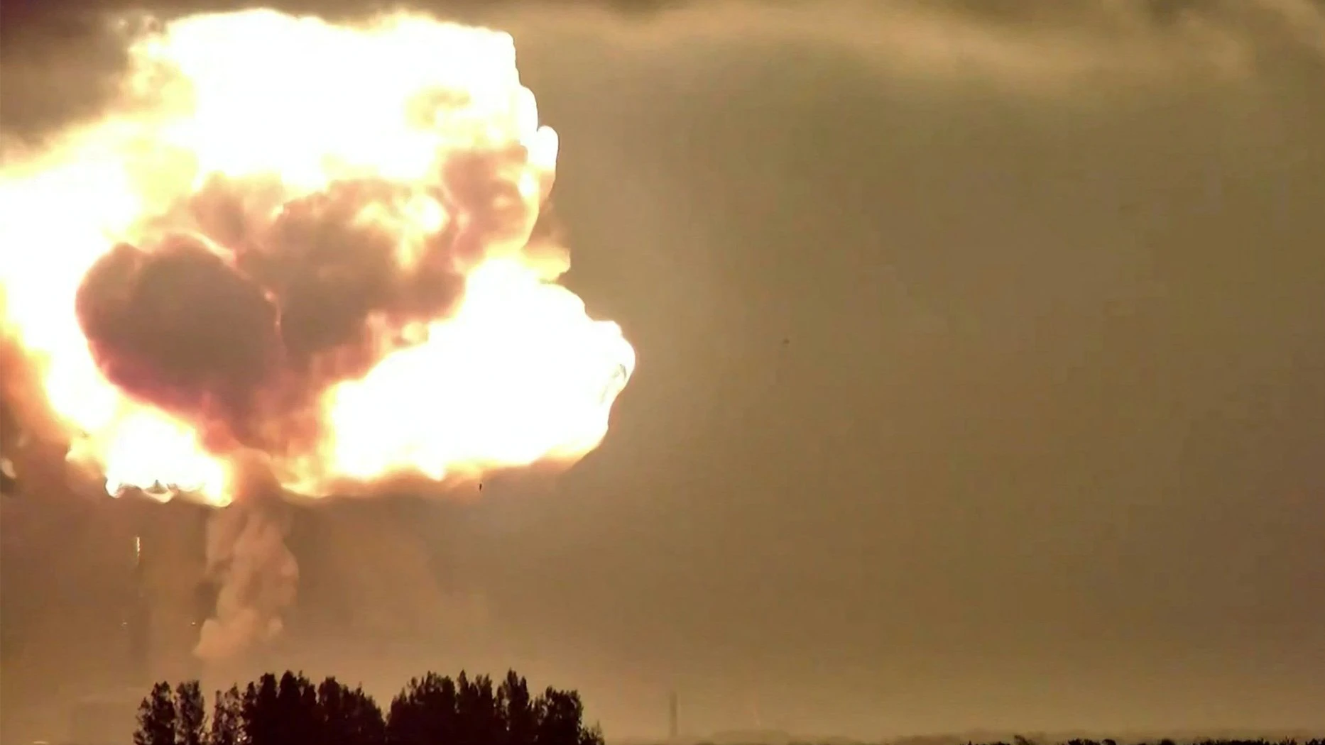 Die Rakete explodierte beim Start.