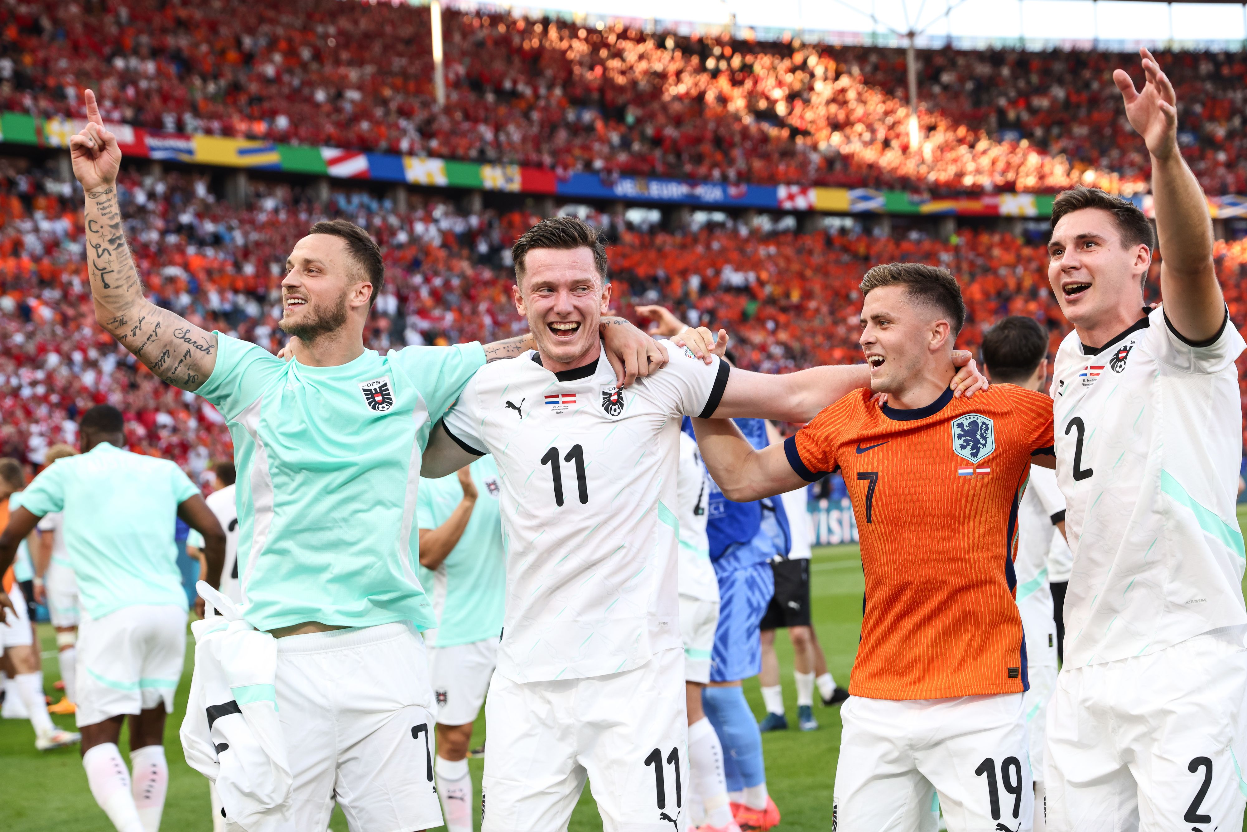 Marko Arnautovic, Michael Gregoritsch, Christoph Baumgartner und Maxi Wöber.