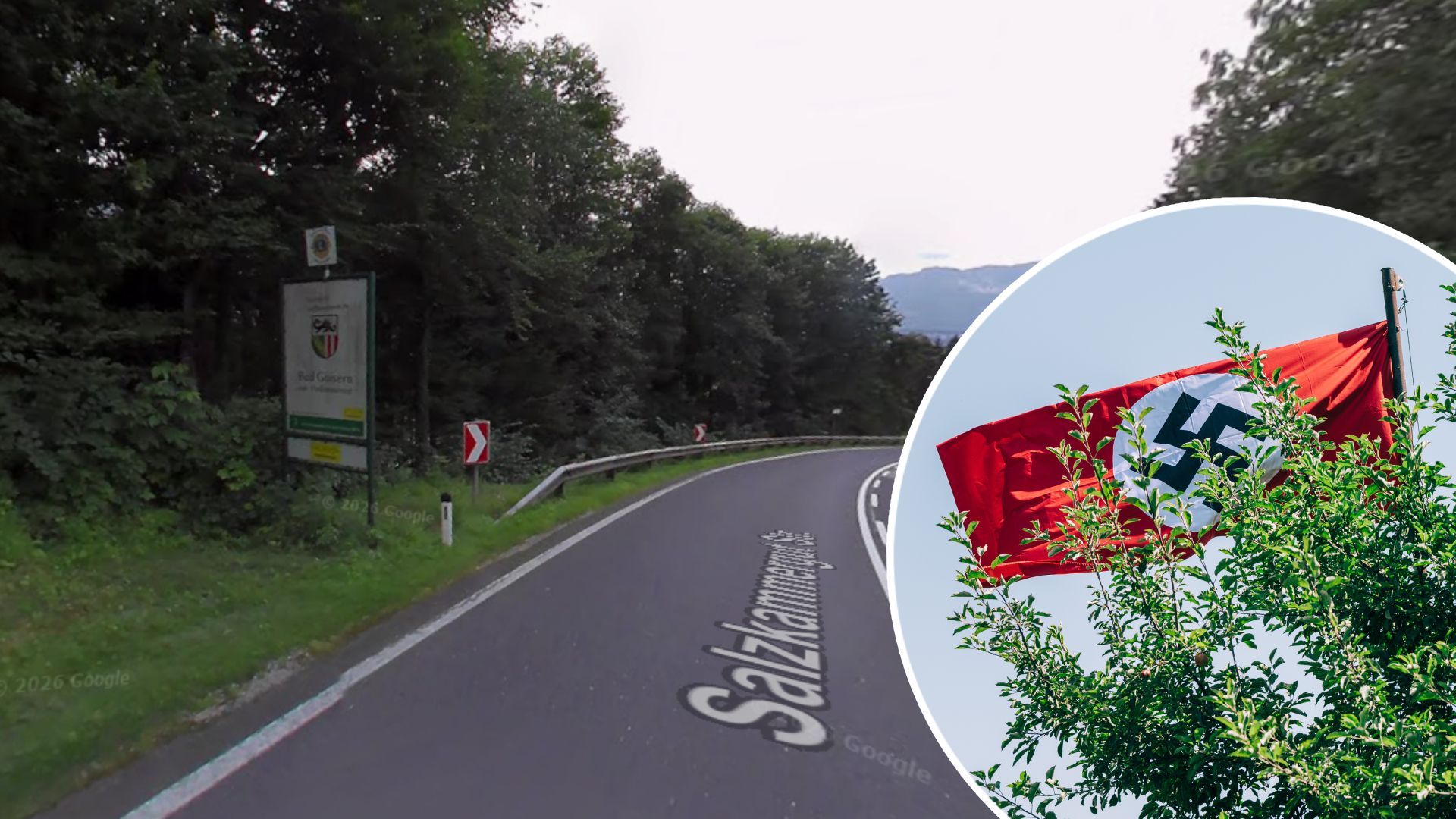 Der Beschuldigte soll die Flagge direkt an der viel befahrenen Salzkammergutstraße aufgehängt haben. (Symbolbild)
