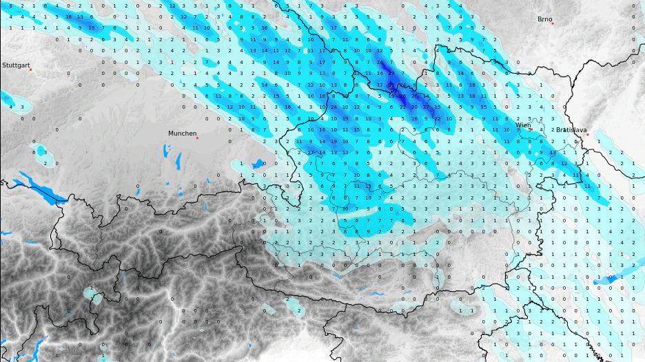 Am Samstagabend sind vor allem im Norden und Osten lokale Gewitter mit Sturmböen in Sicht.
